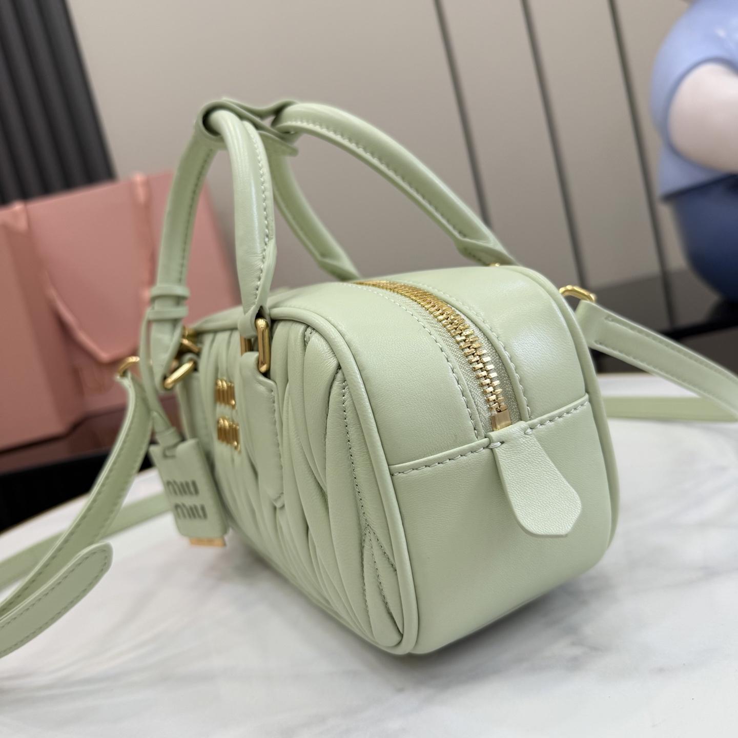 Miu Miu Arcadie Matelassé Nappa Leather Bag - FashionPlug