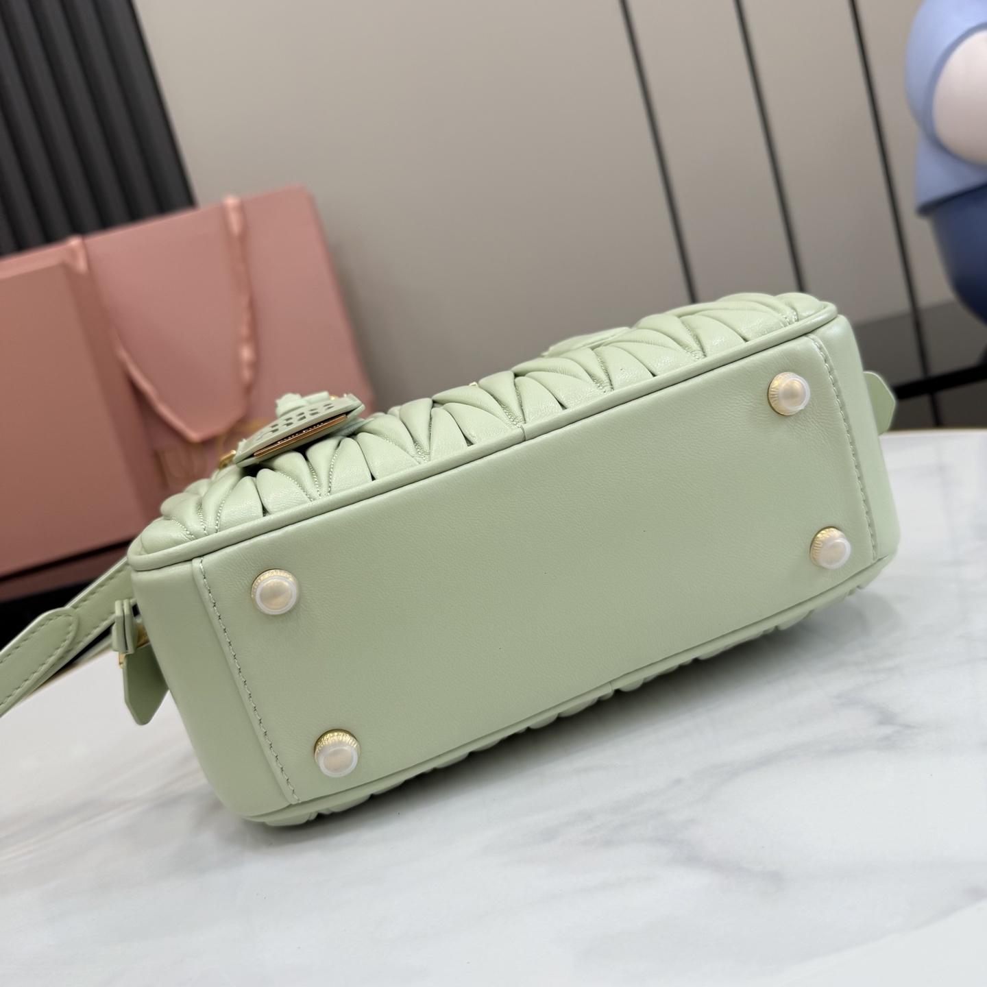 Miu Miu Arcadie Matelassé Nappa Leather Bag - FashionPlug