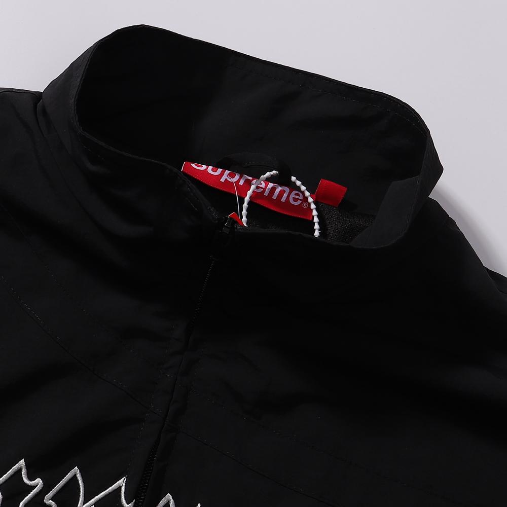 Supreme Old English Track Jacket 'Black' - FashionPlug