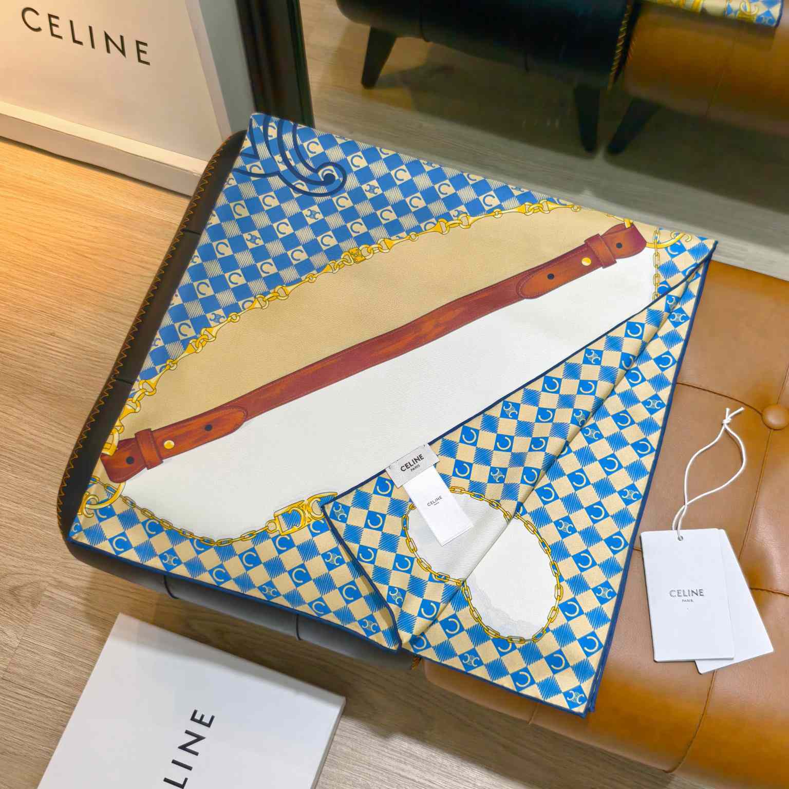 Celine  Bandana In Silk Twill - FashionPlug