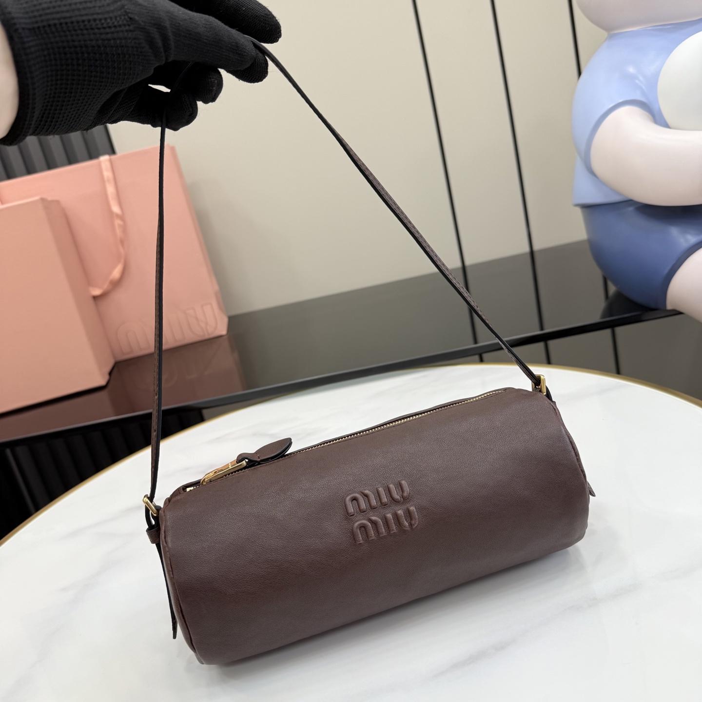 Miu Miu Nappa Leather Pouch - FashionPlug