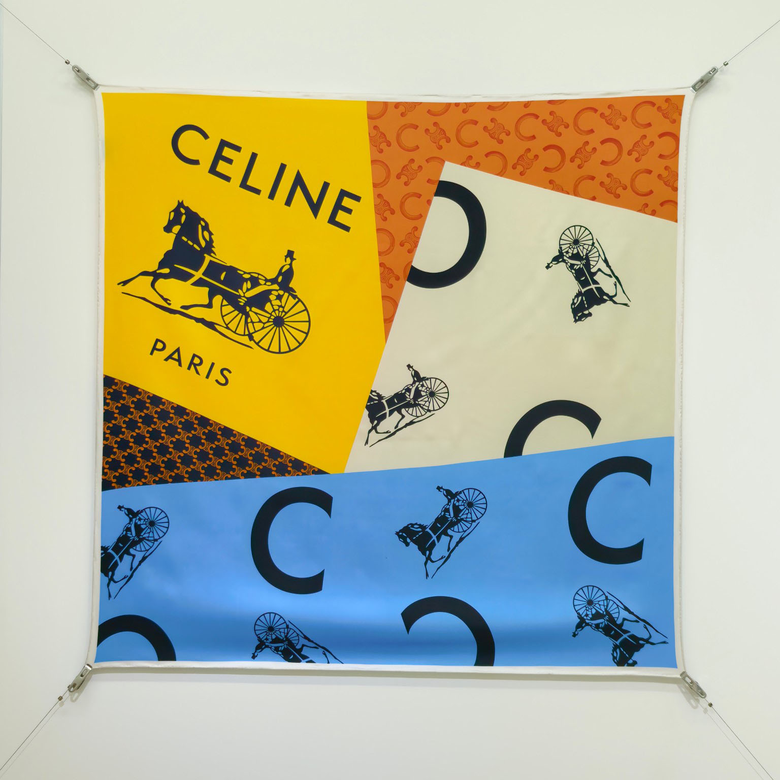 Celine  Square In Silk Twill - FashionPlug