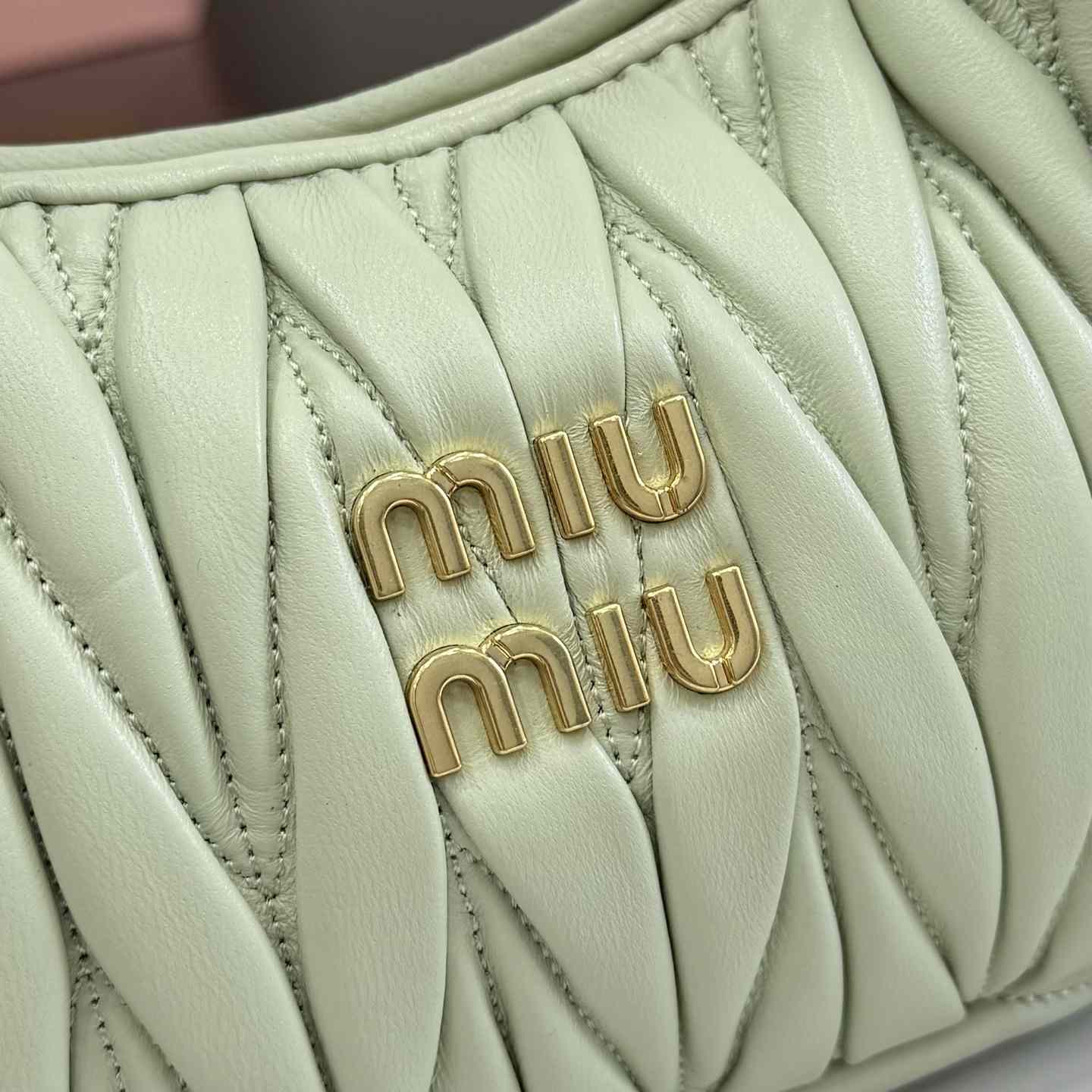 Miu Miu Wander Matelassé Nappa Leather Hobo Bag  - FashionPlug
