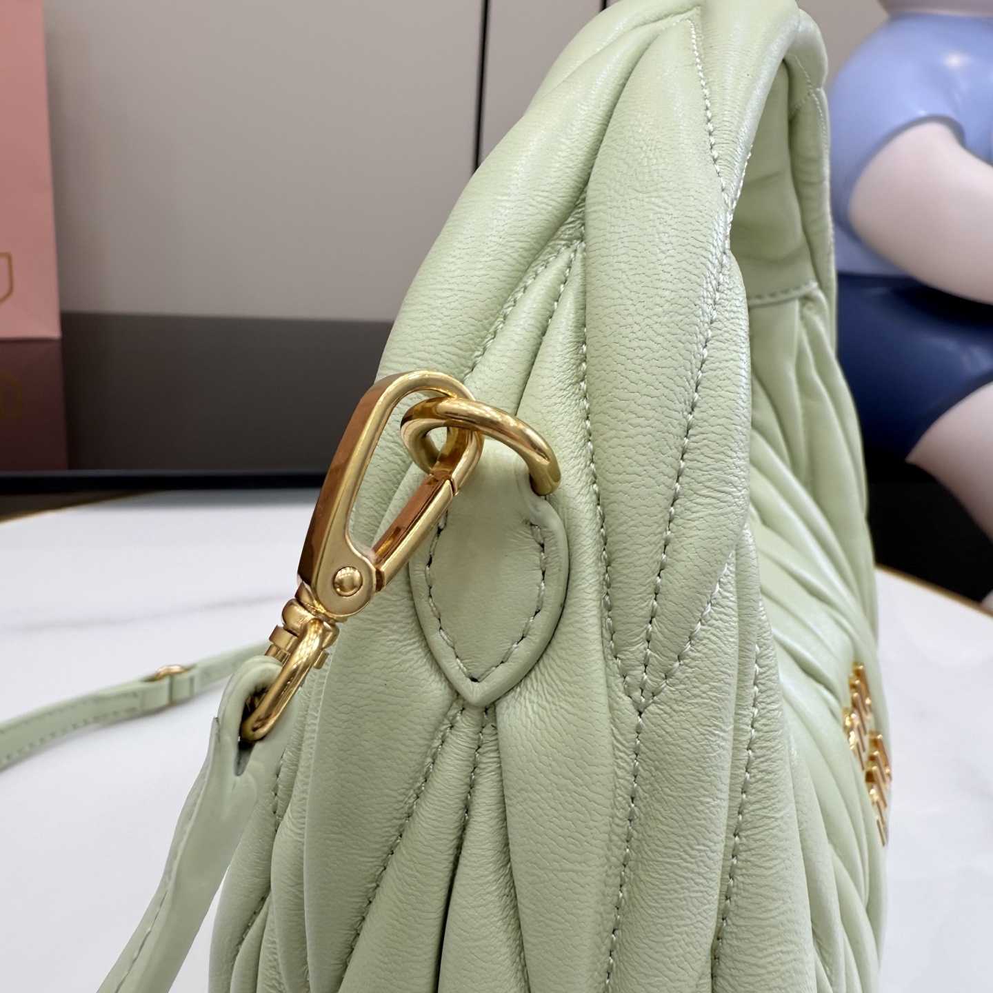 Miu Miu Wander Matelassé Nappa Leather Hobo Bag  - FashionPlug