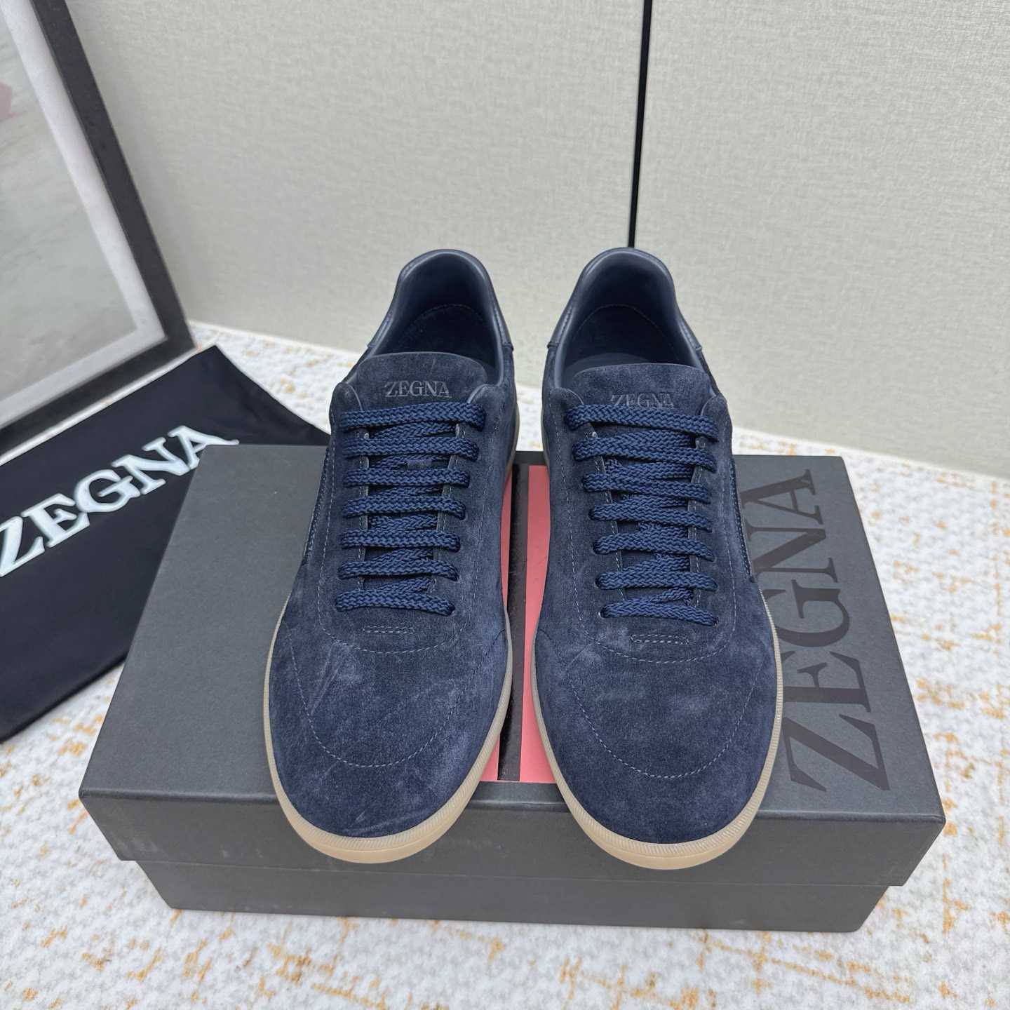 Zegna 232 Suede Sneakers - FashionPlug