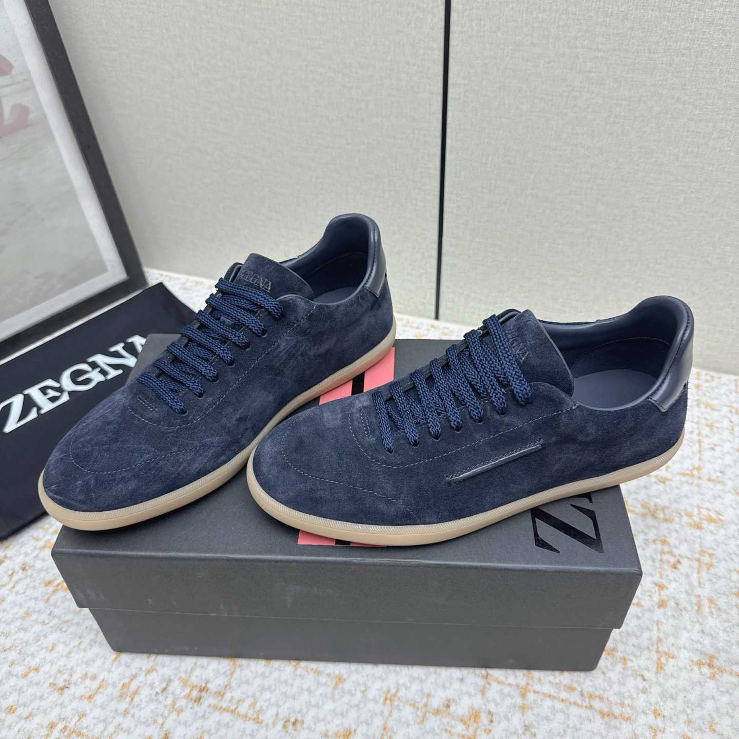 Zegna 232 Suede Sneakers - FashionPlug