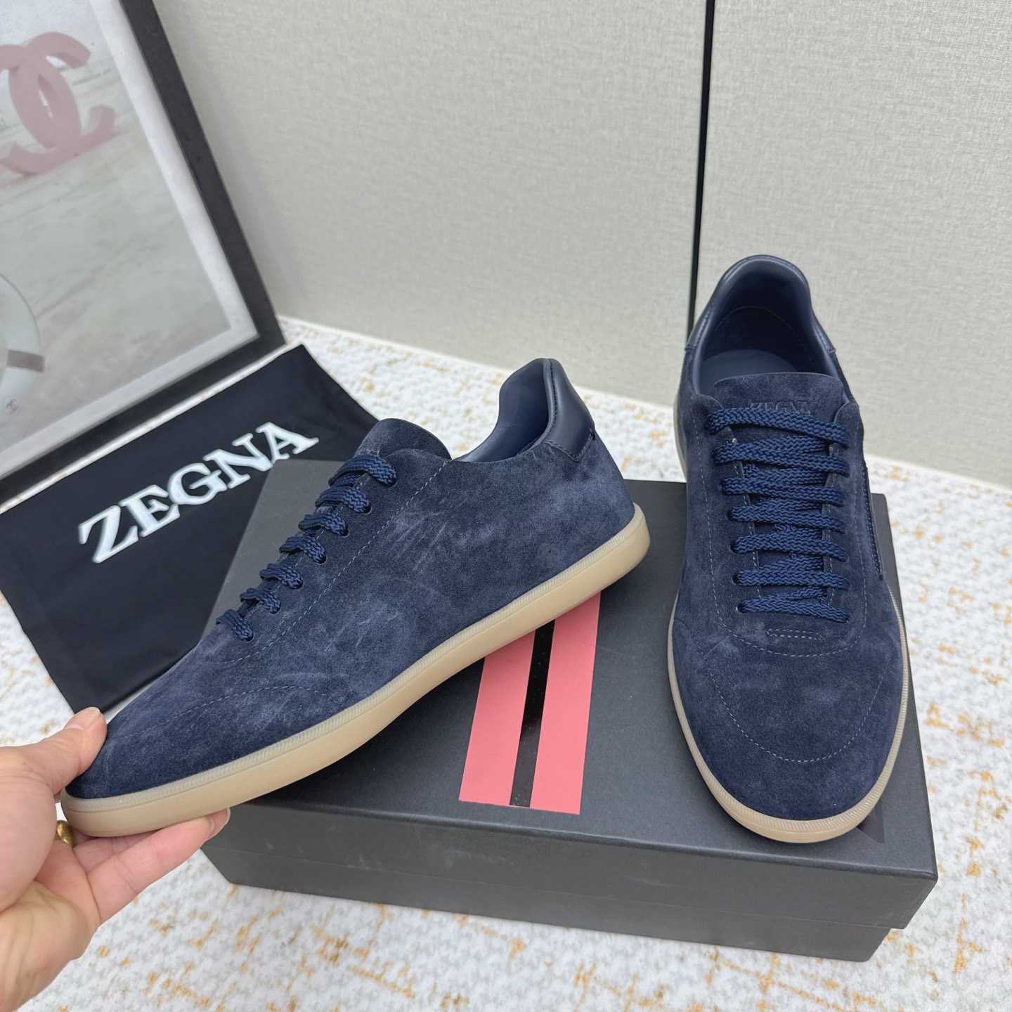 Zegna 232 Suede Sneakers - FashionPlug
