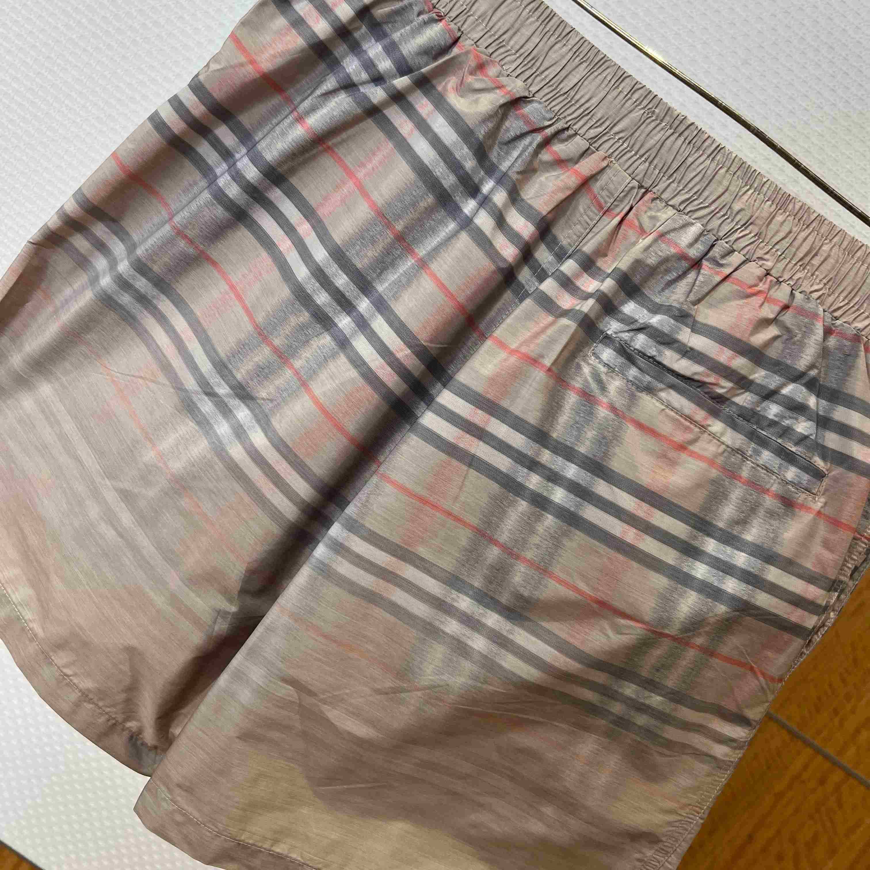 Burberry Gradient Check Swim Shorts - FashionPlug