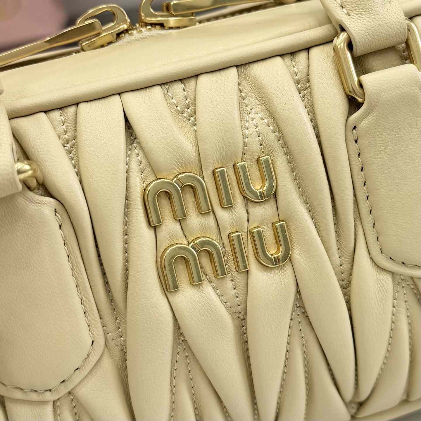 Miu Miu Arcadie Matelassé Nappa Leather Bag - FashionPlug