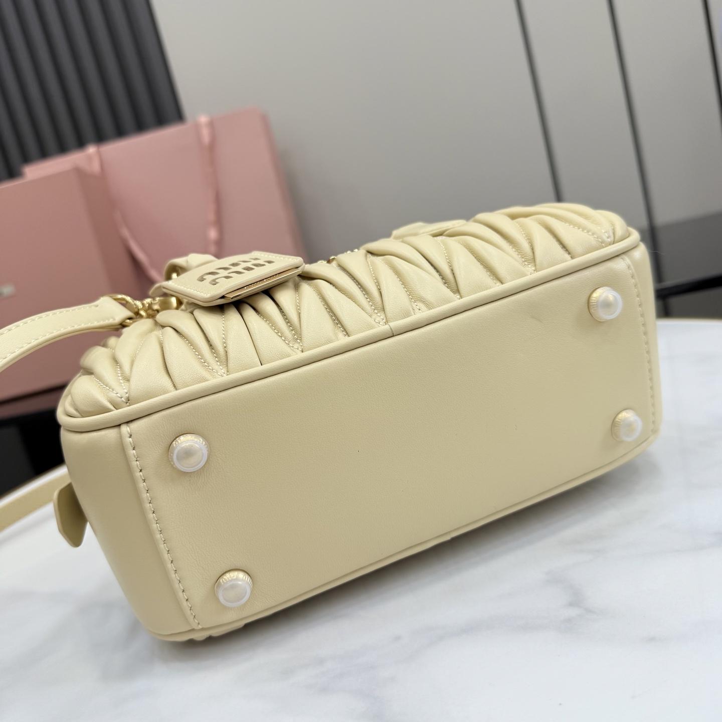 Miu Miu Arcadie Matelassé Nappa Leather Bag - FashionPlug