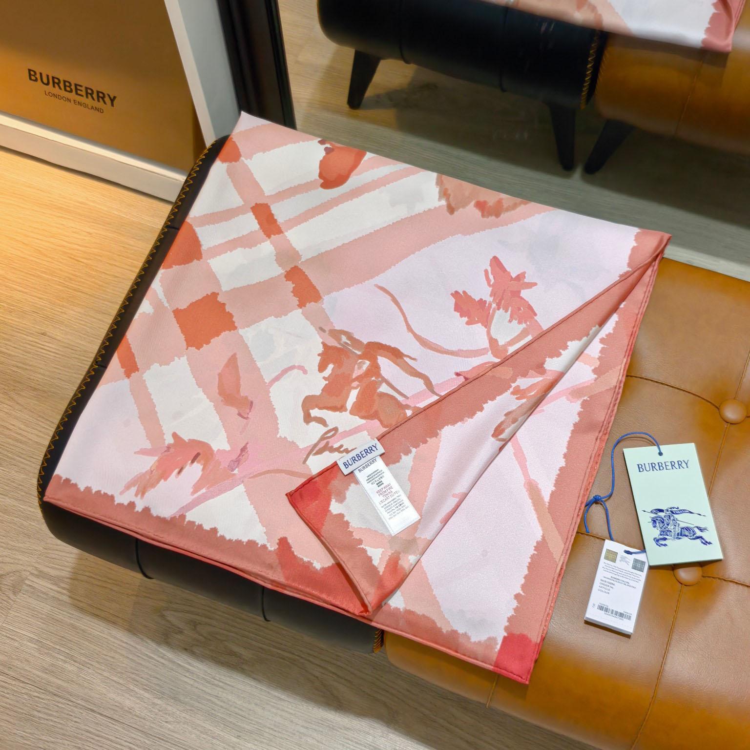 Burberry Watercolour Check Silk Scarf - FashionPlug
