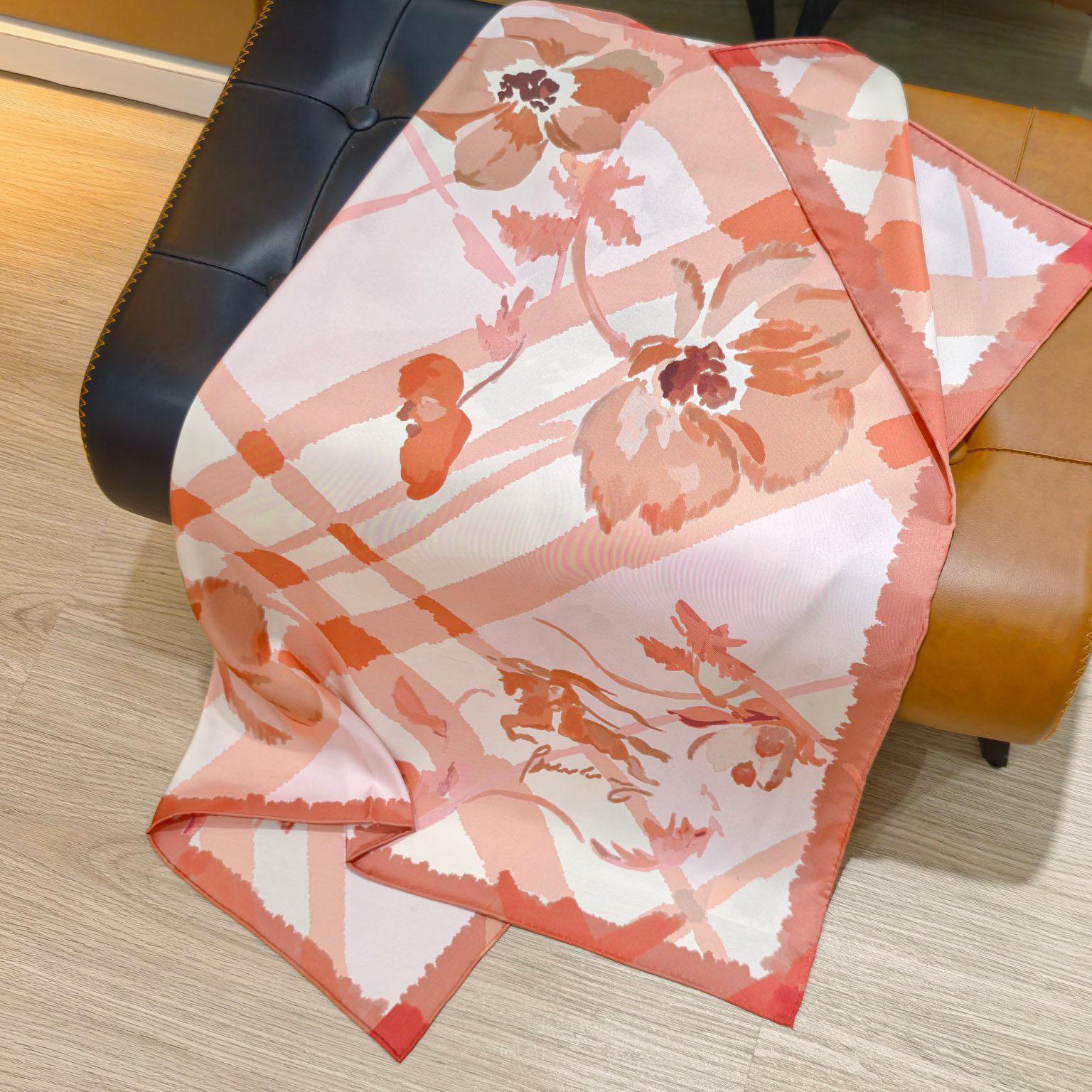 Burberry Watercolour Check Silk Scarf - FashionPlug