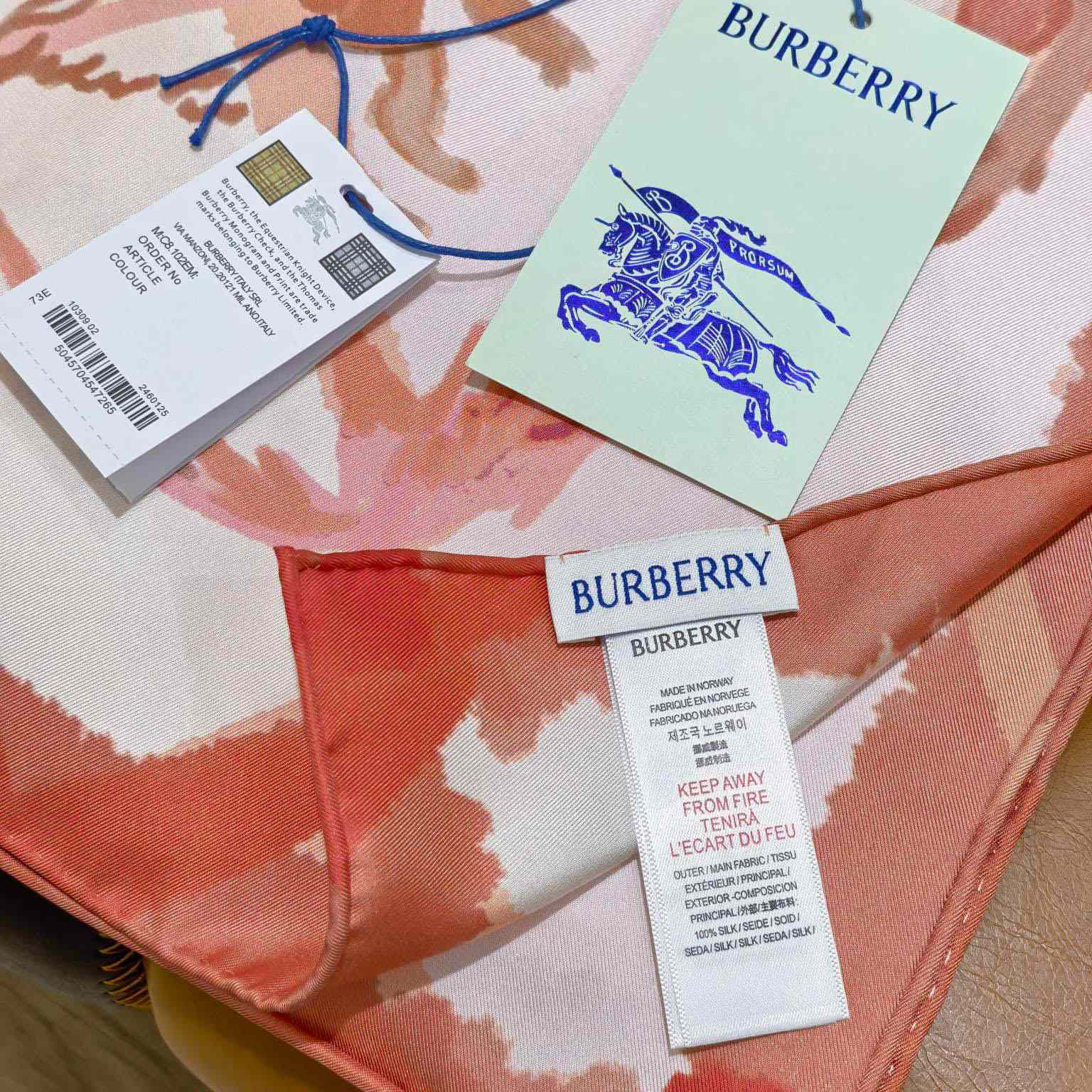 Burberry Watercolour Check Silk Scarf - FashionPlug