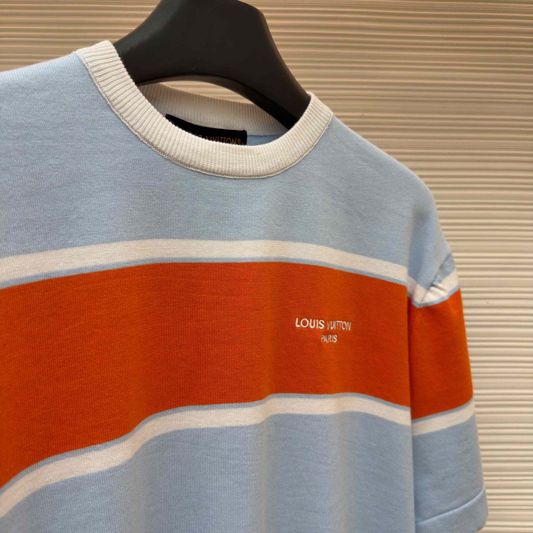 Louis Vuitton Striped Short-Sleeved T-Shirt 1AK7IC - FashionPlug