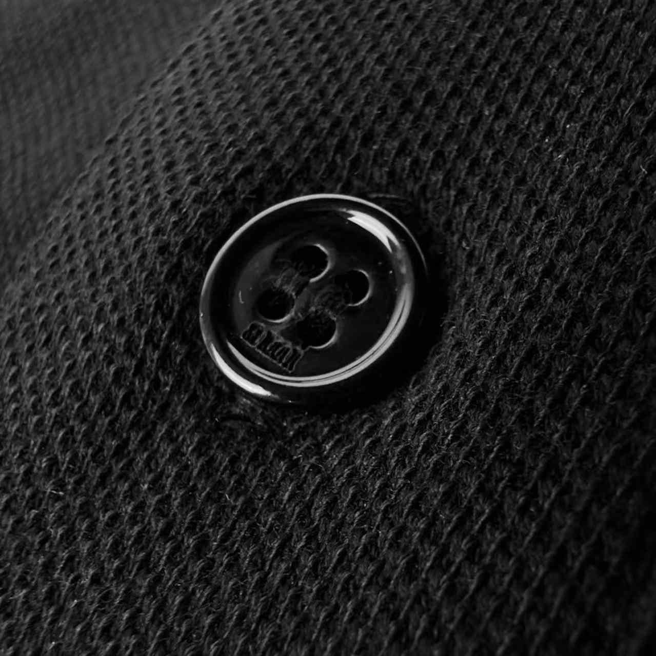 AMI Paris Black Wool Short Sleeves Ami De Coeur Polo - FashionPlug