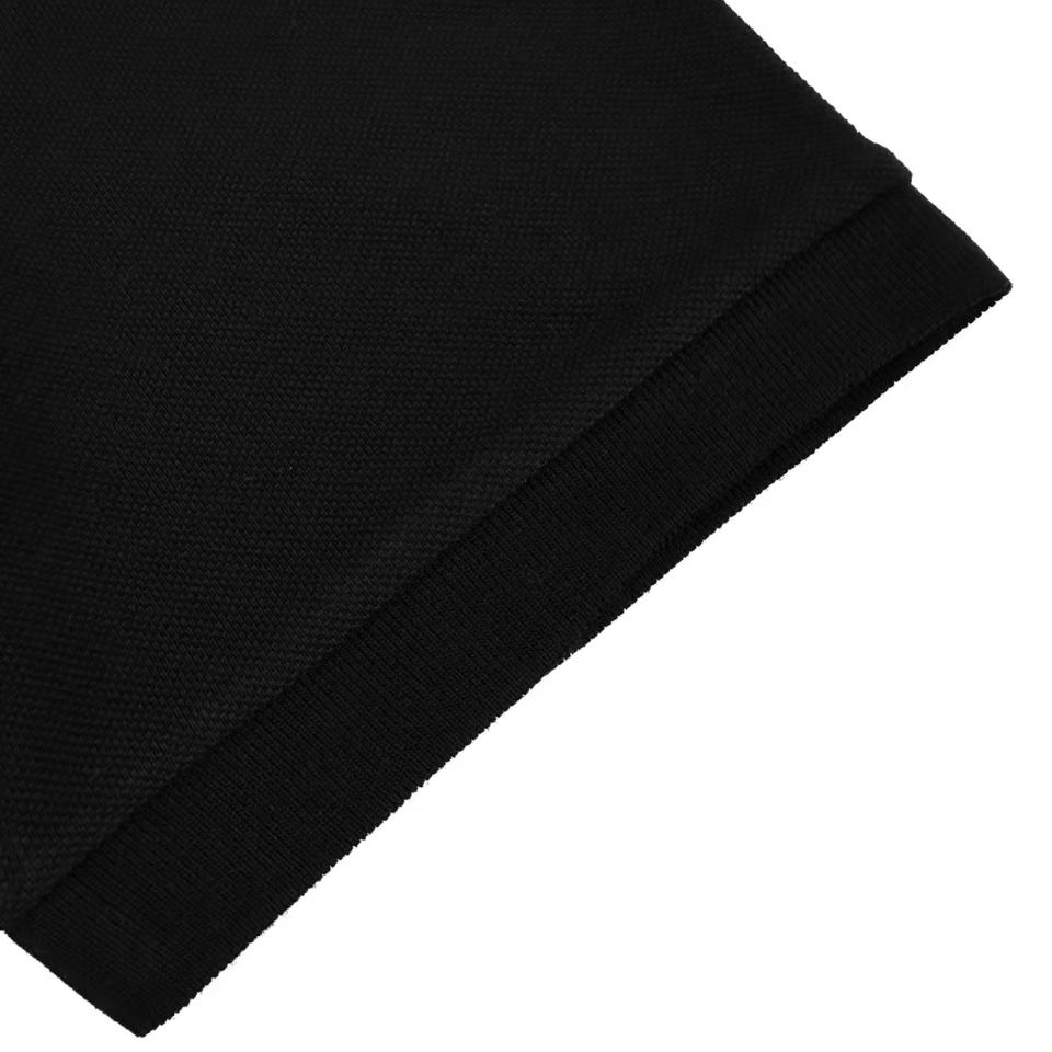 AMI Paris Black Wool Short Sleeves Ami De Coeur Polo - FashionPlug