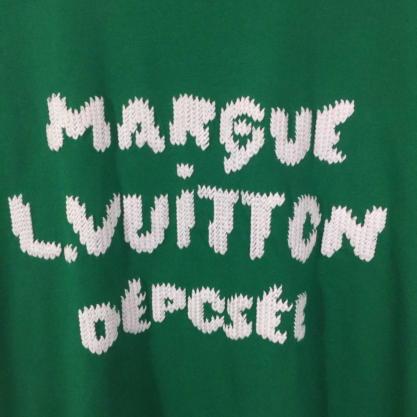 Louis Vuitton Embroidered Signature Short-Sleeved T-Shirt   1AK6IF - FashionPlug
