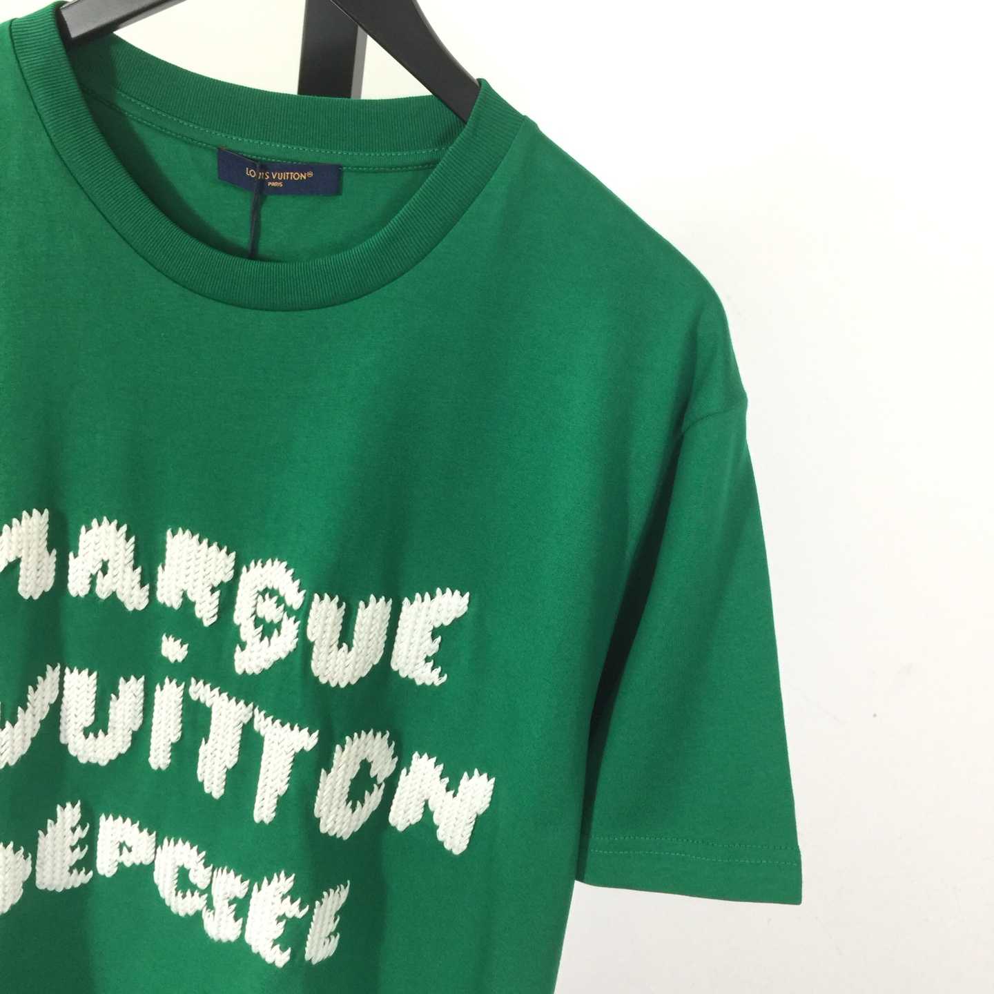 Louis Vuitton Embroidered Signature Short-Sleeved T-Shirt   1AK6IF - FashionPlug