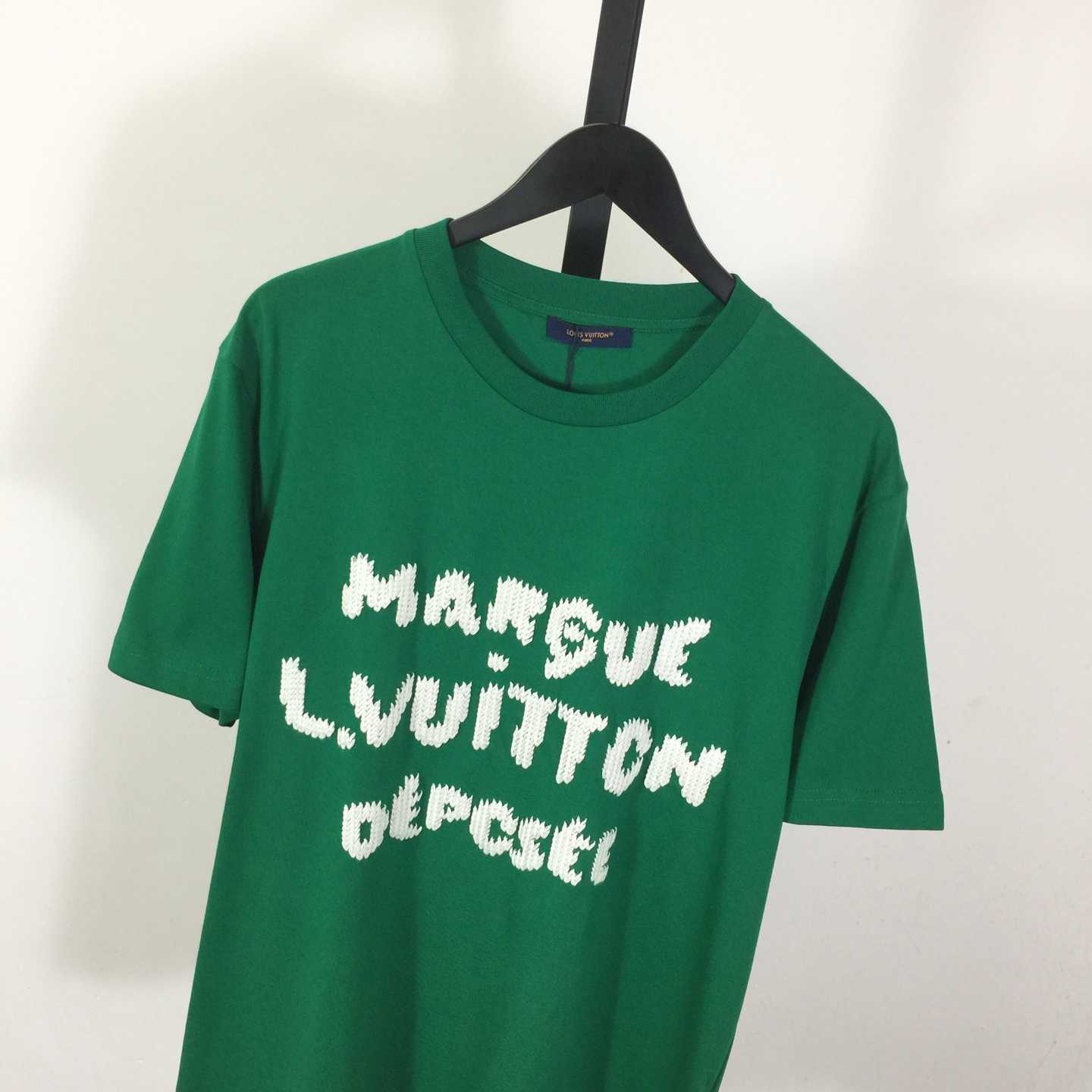 Louis Vuitton Embroidered Signature Short-Sleeved T-Shirt   1AK6IF - FashionPlug