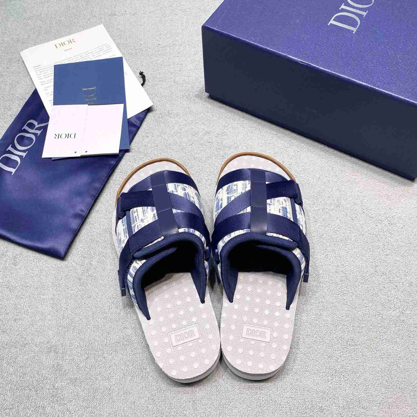 Dior Alpha Sandal 'Dior Oblique - Kasuri Blue' - FashionPlug