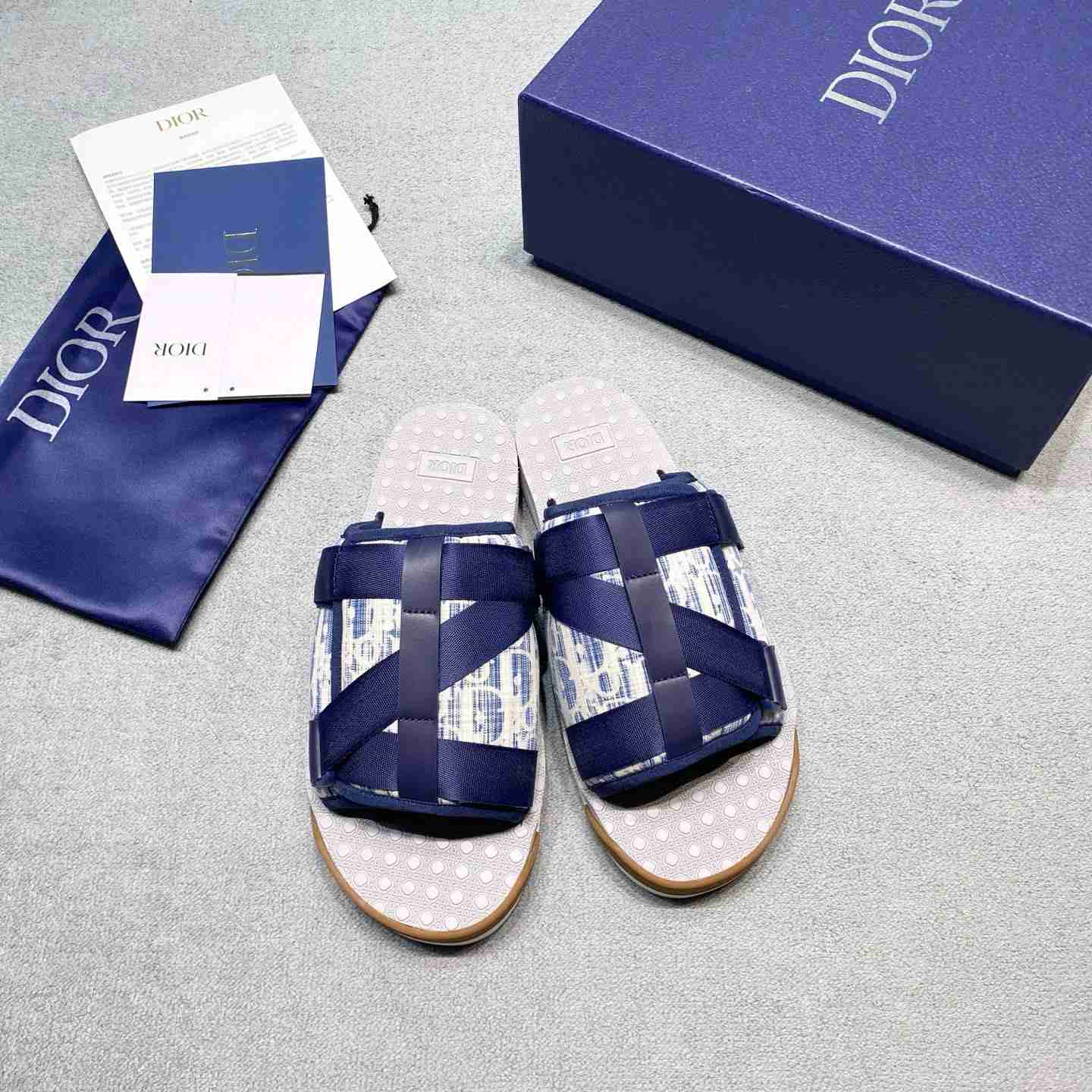 Dior Alpha Sandal 'Dior Oblique - Kasuri Blue' - FashionPlug