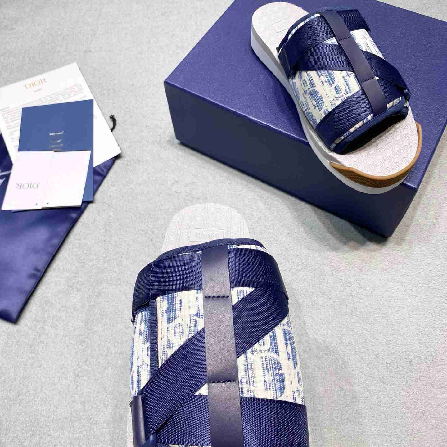 Dior Alpha Sandal 'Dior Oblique - Kasuri Blue' - FashionPlug