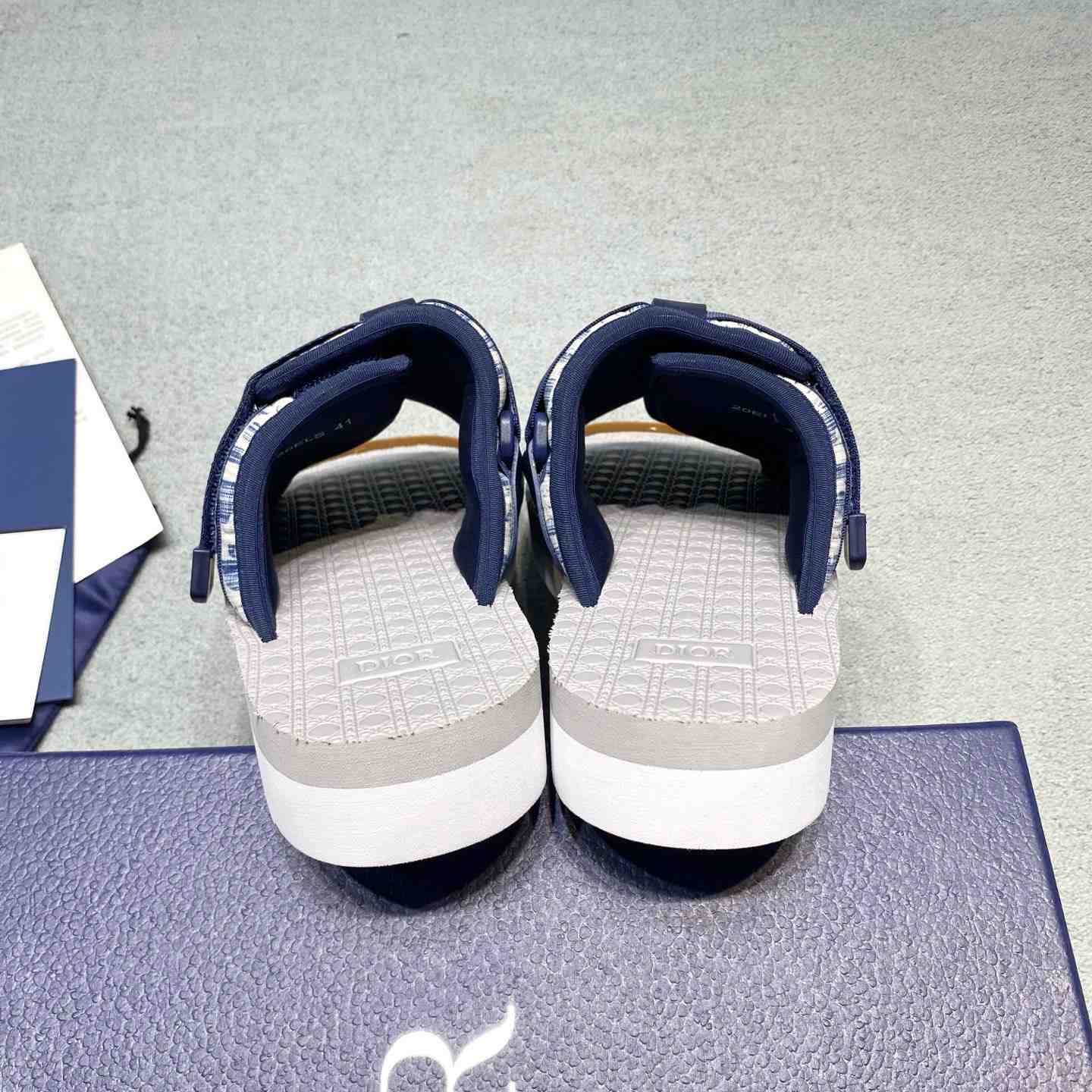 Dior Alpha Sandal 'Dior Oblique - Kasuri Blue' - FashionPlug