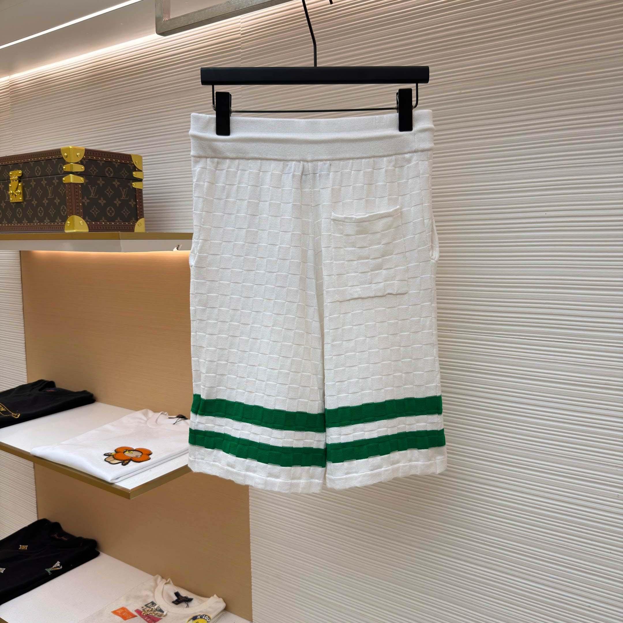 Louis Vuitton Damier Terry Tennis Shorts  - FashionPlug
