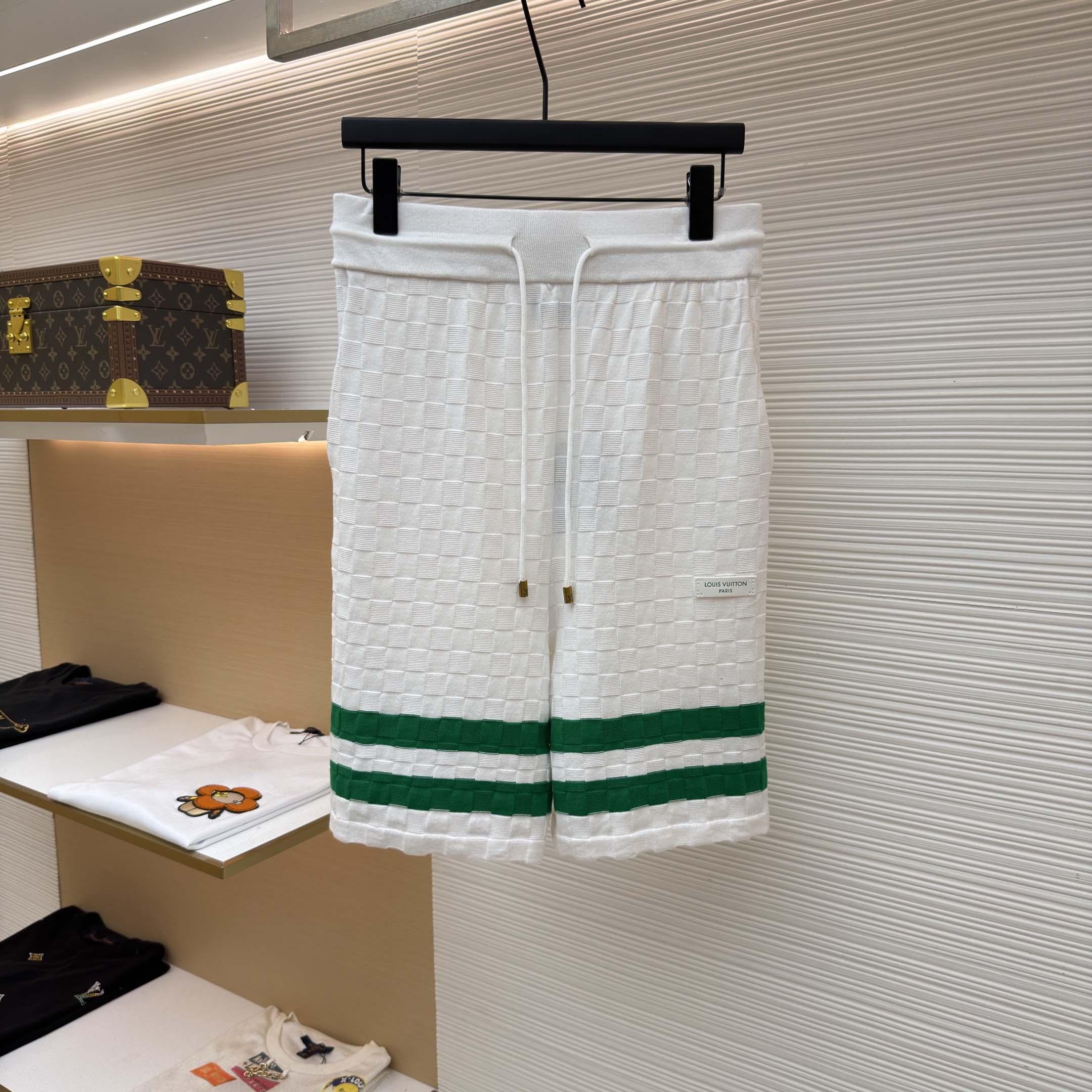 Louis Vuitton Damier Terry Tennis Shorts  - FashionPlug