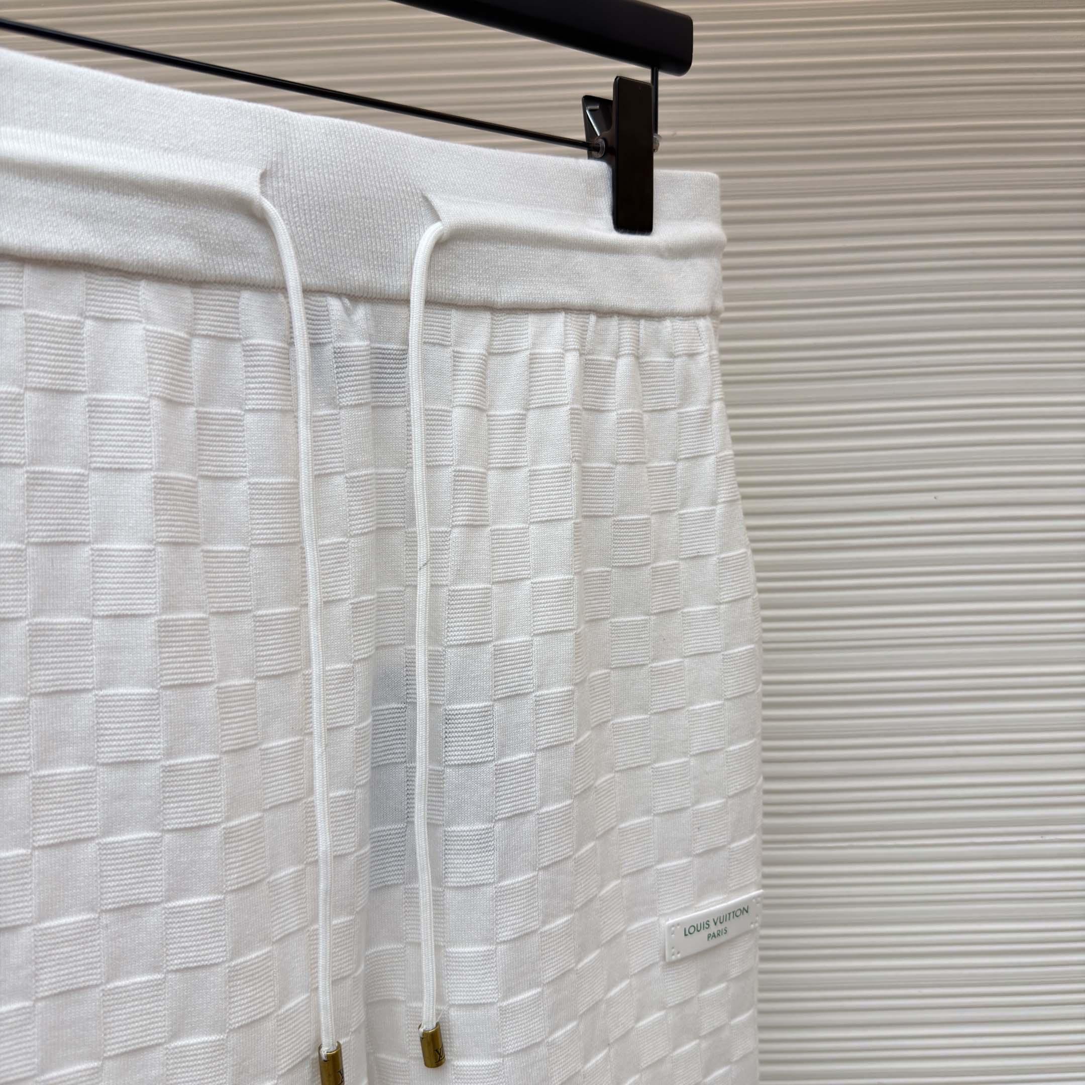 Louis Vuitton Damier Terry Tennis Shorts  - FashionPlug