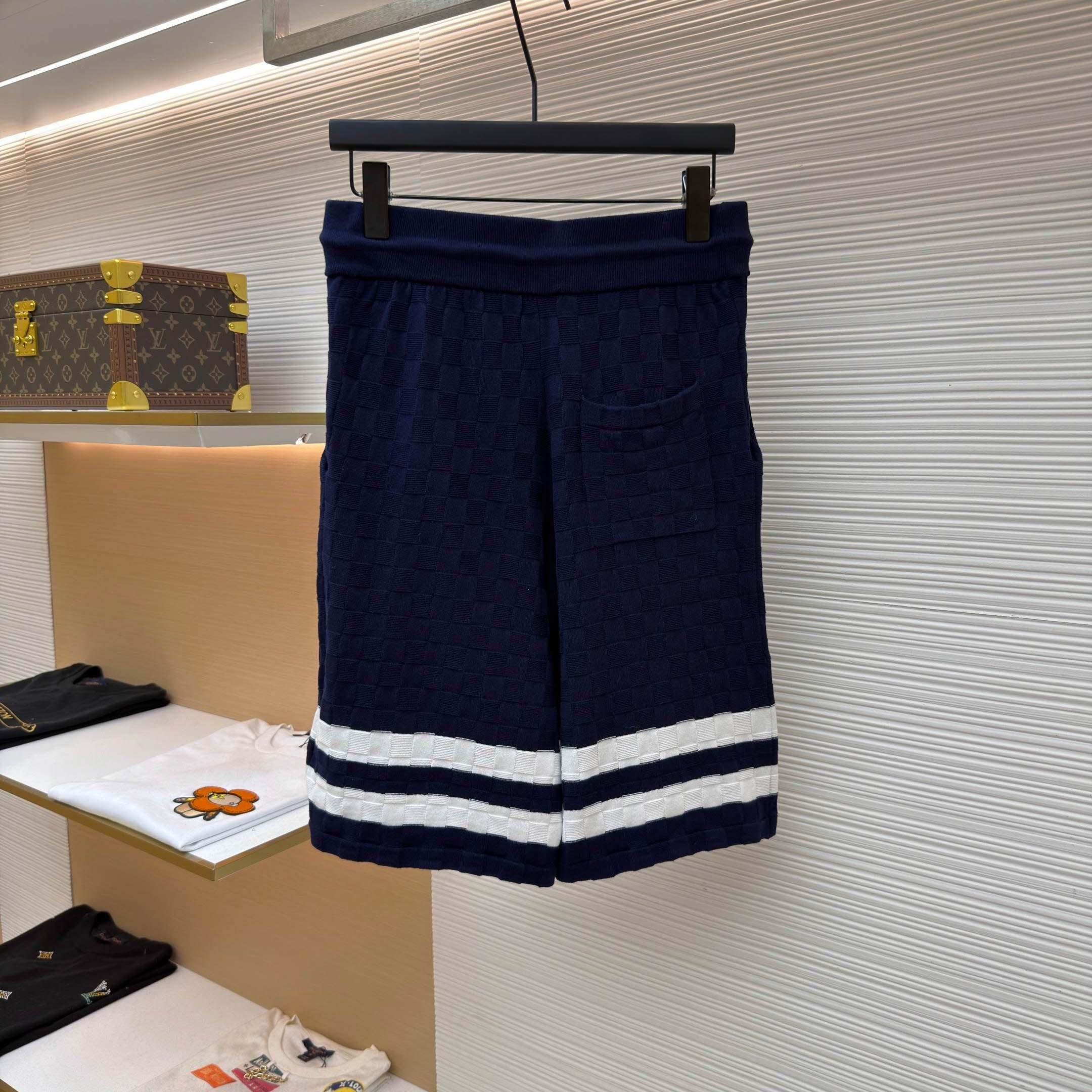 Louis Vuitton Damier Terry Tennis Shorts  - FashionPlug