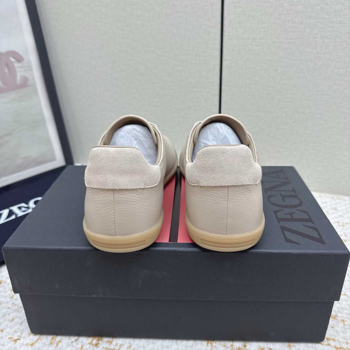 Zegna Grained Leather 232 Sneakers - FashionPlug