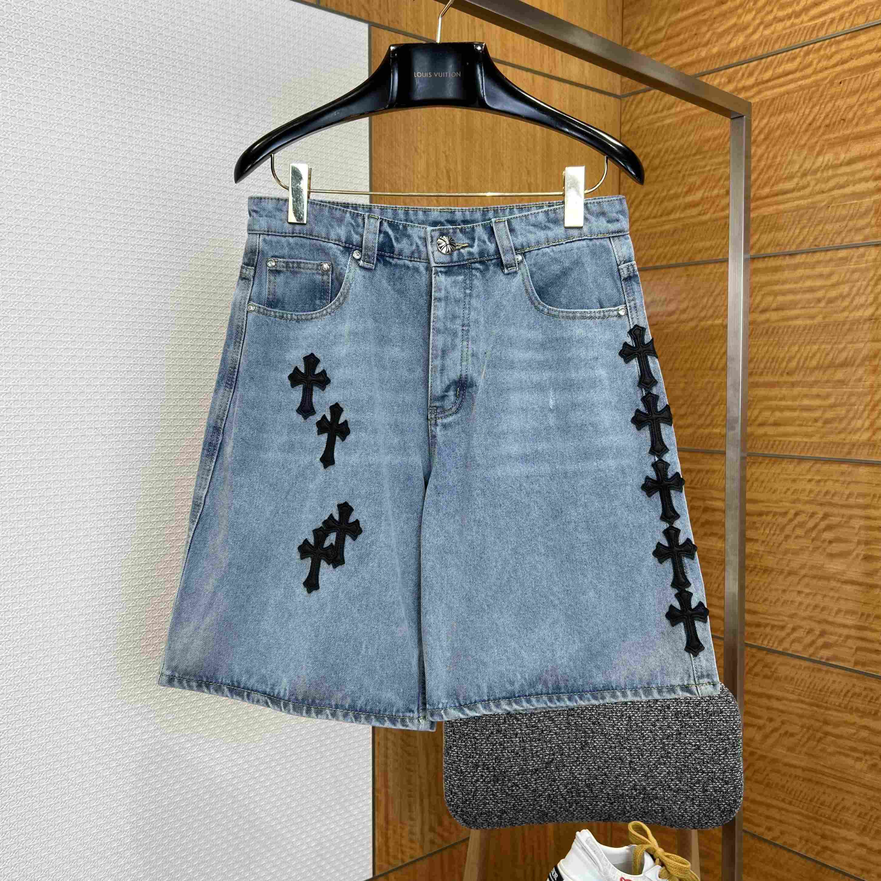 Chrome Hearts Denim Shorts - FashionPlug