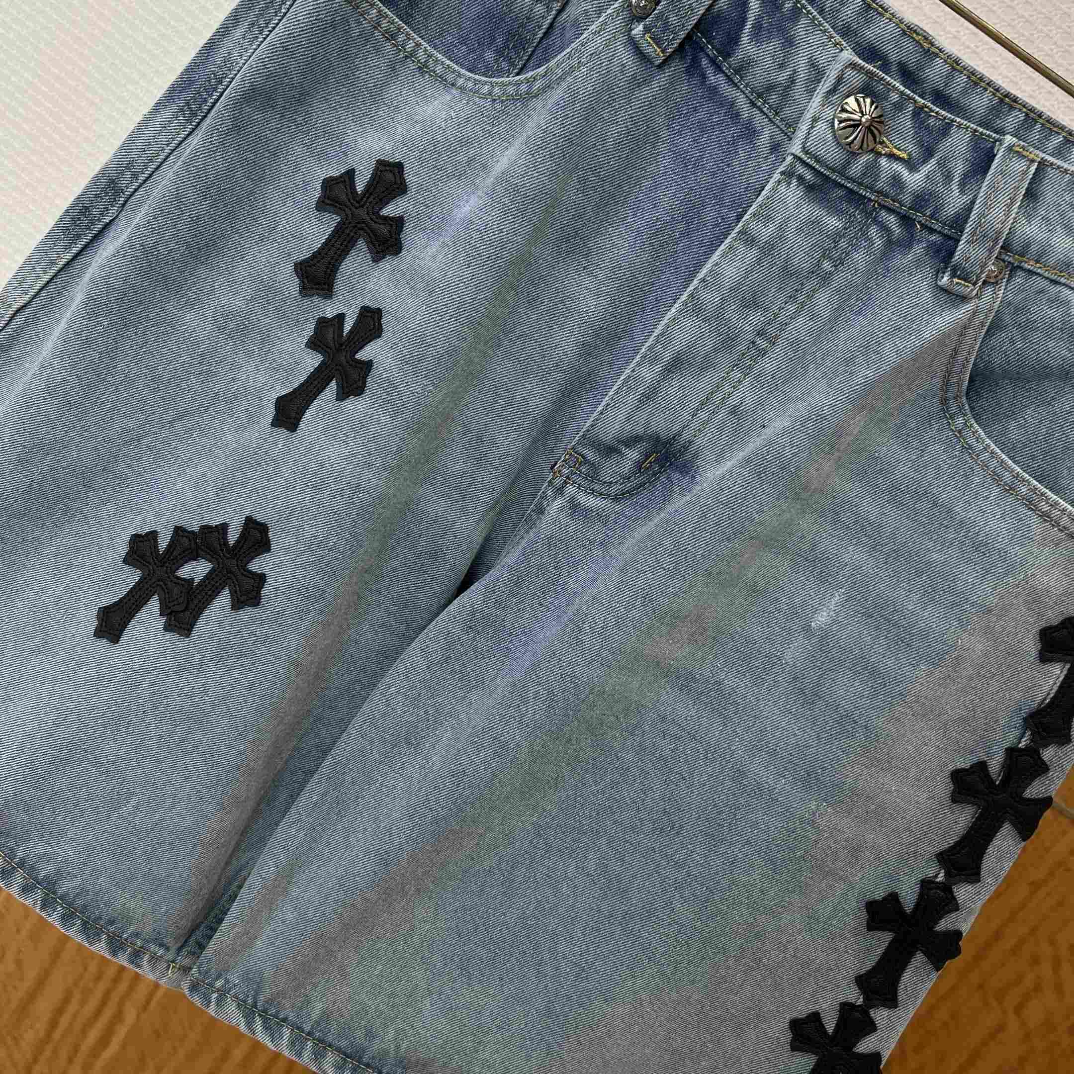 Chrome Hearts Denim Shorts - FashionPlug