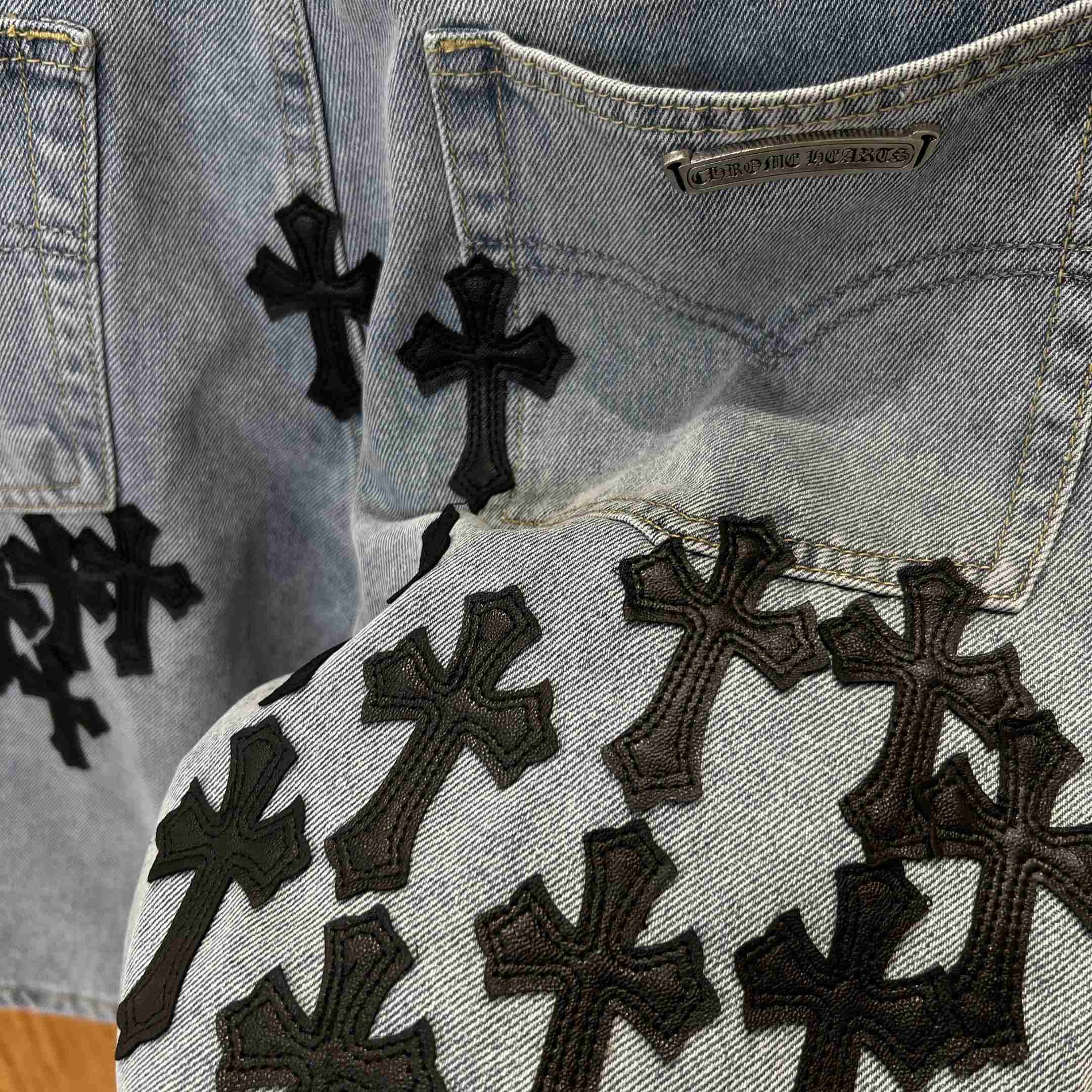 Chrome Hearts Denim Shorts - FashionPlug
