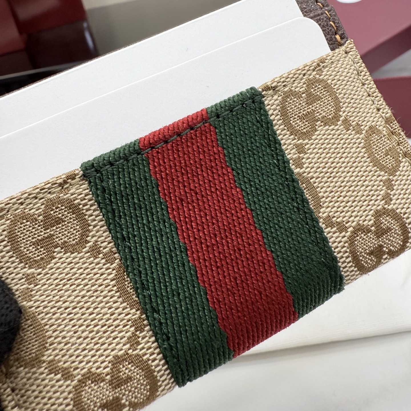 Gucci GG Card Case With Web - FashionPlug