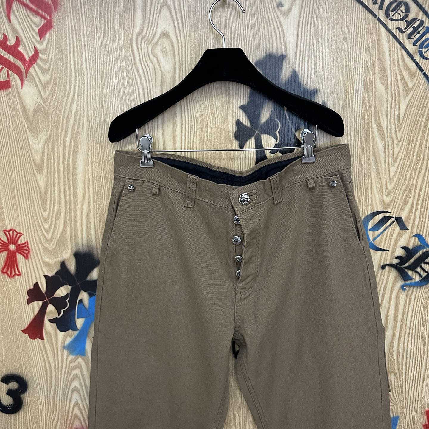 Chrome Hearts Cross Patch Double Knee Carpenter Pants - FashionPlug