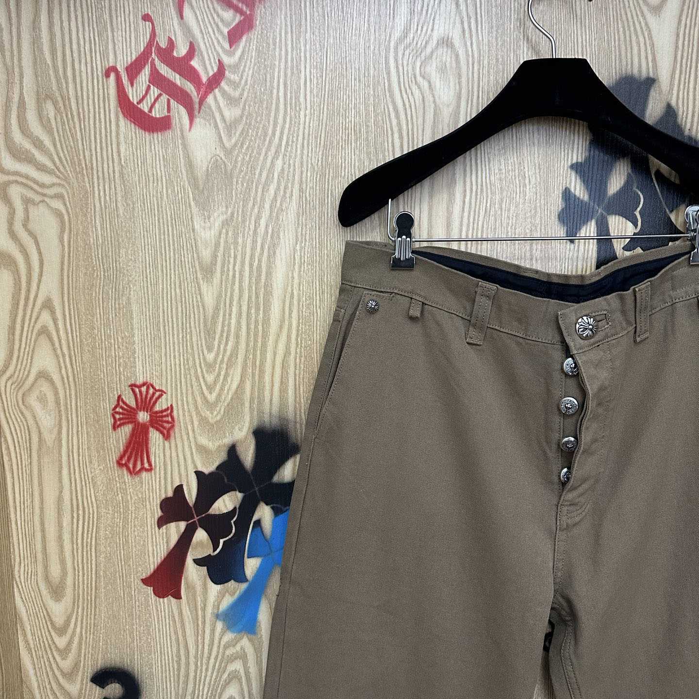 Chrome Hearts Cross Patch Double Knee Carpenter Pants - FashionPlug