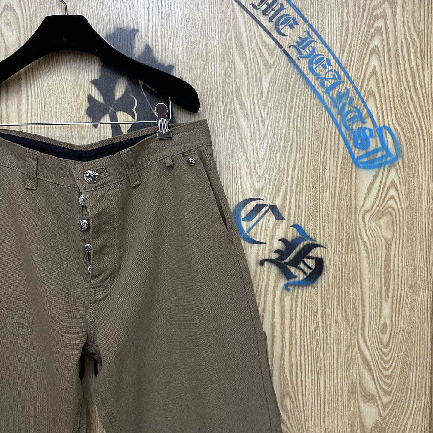 Chrome Hearts Cross Patch Double Knee Carpenter Pants - FashionPlug