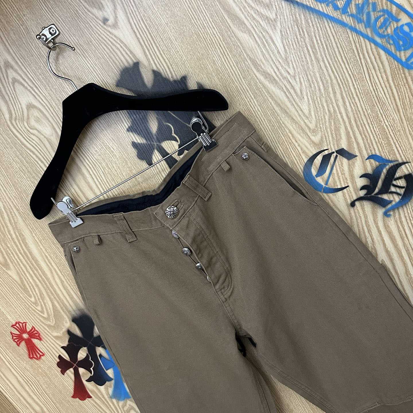 Chrome Hearts Cross Patch Double Knee Carpenter Pants - FashionPlug