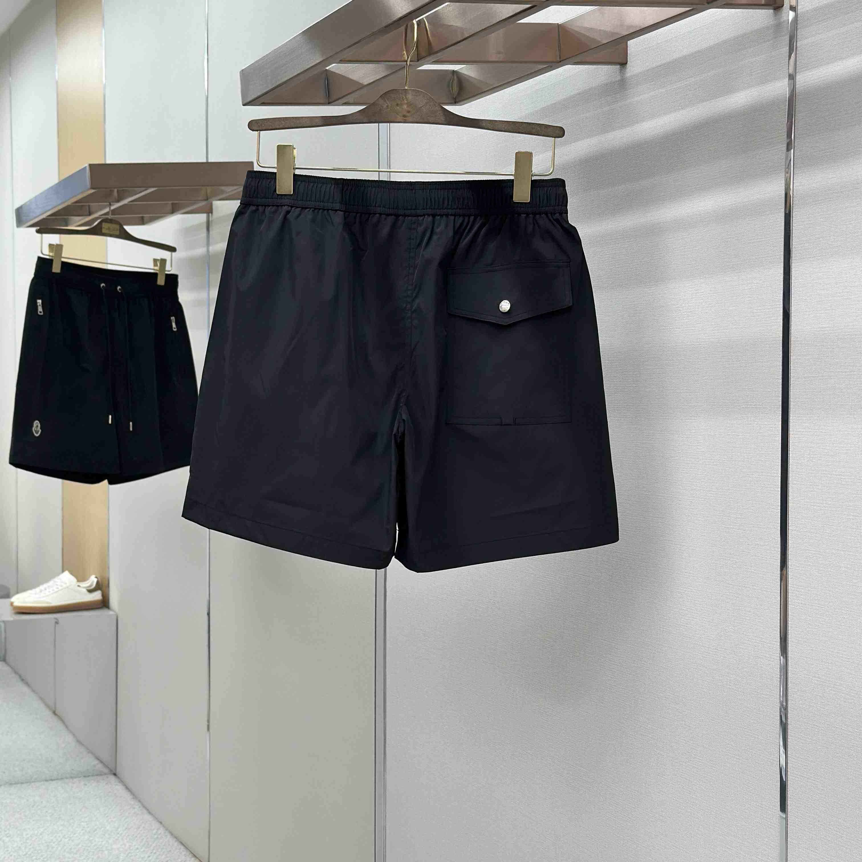 Moncler Logo-Patch Swim Shorts - FashionPlug