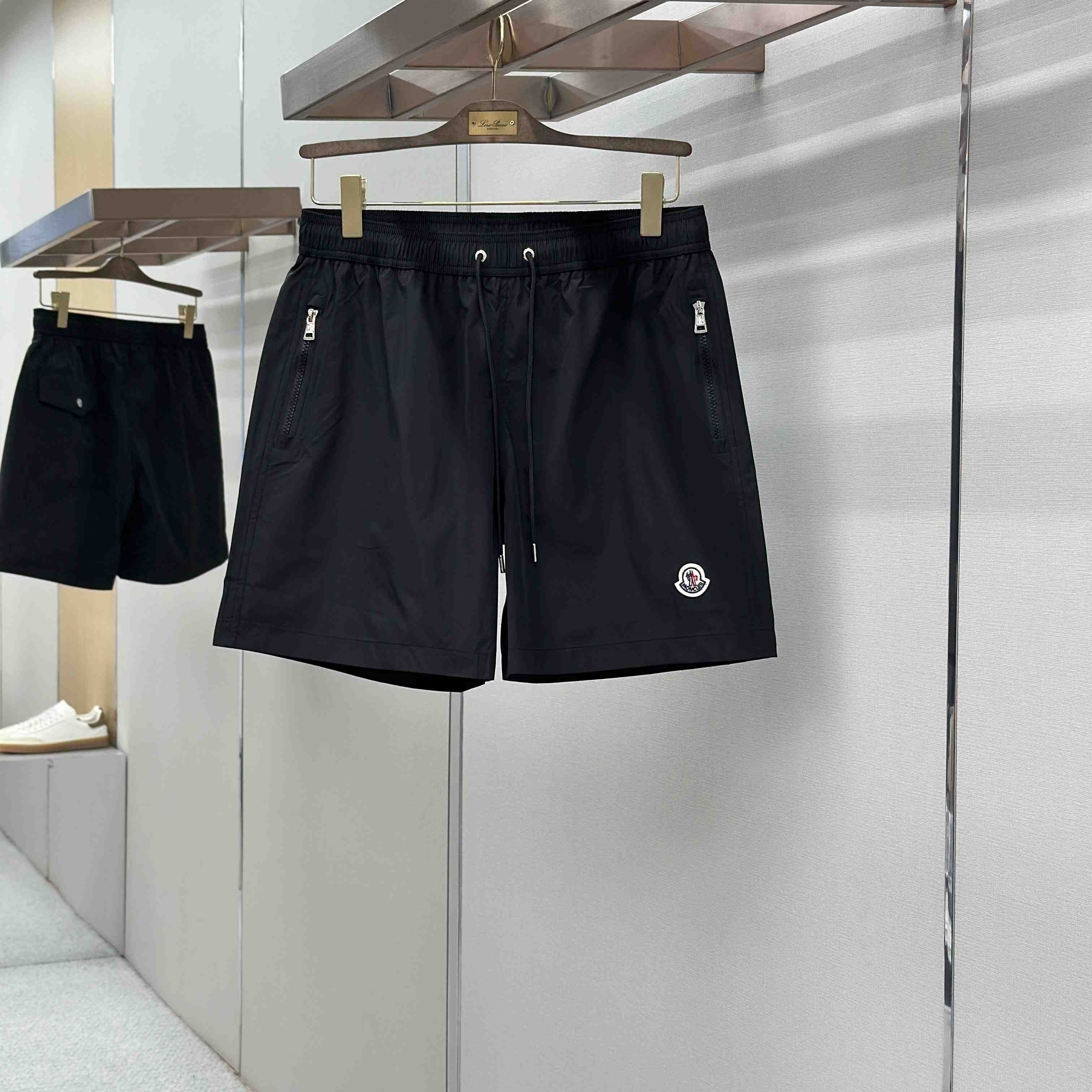 Moncler Logo-Patch Swim Shorts - FashionPlug