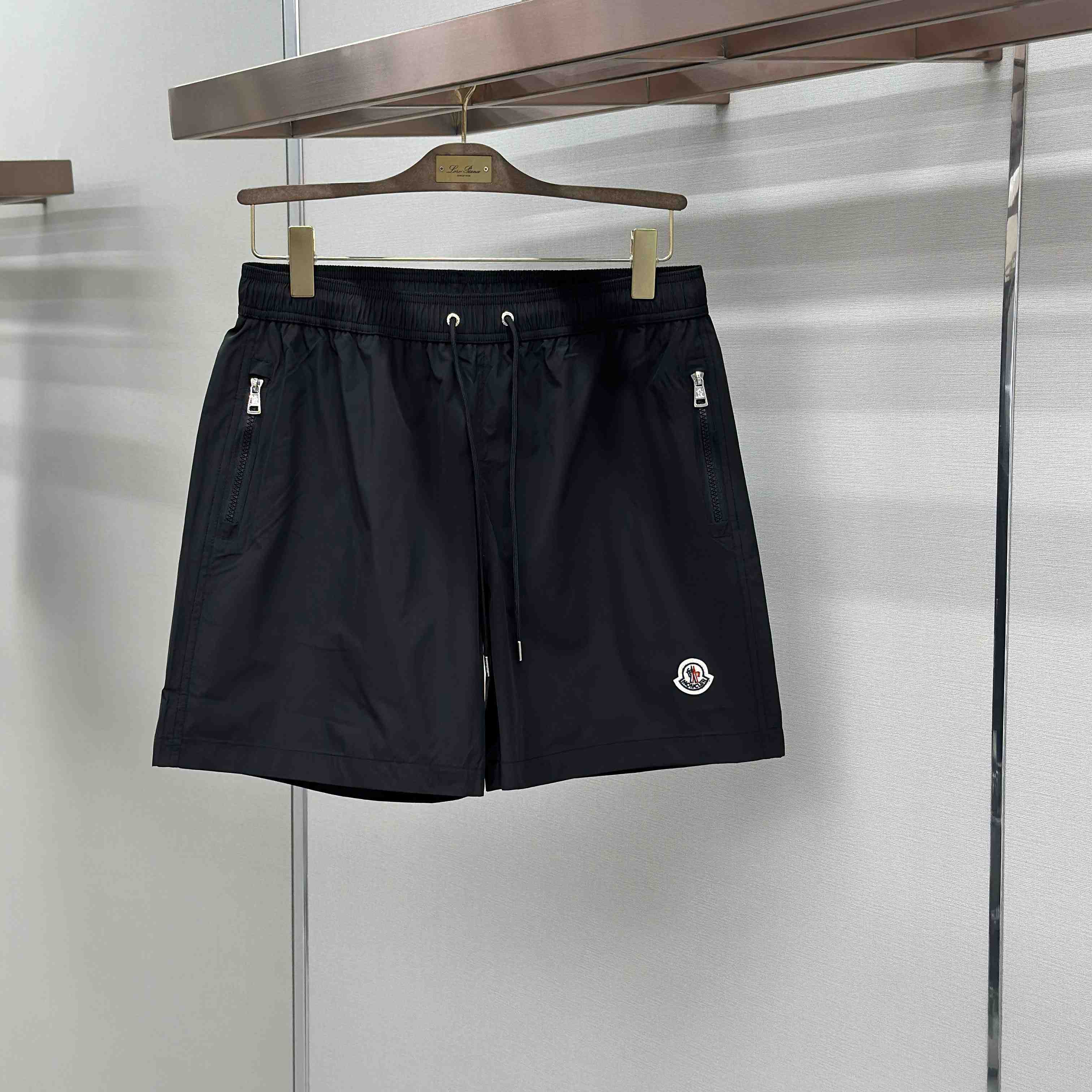 Moncler Logo-Patch Swim Shorts - FashionPlug