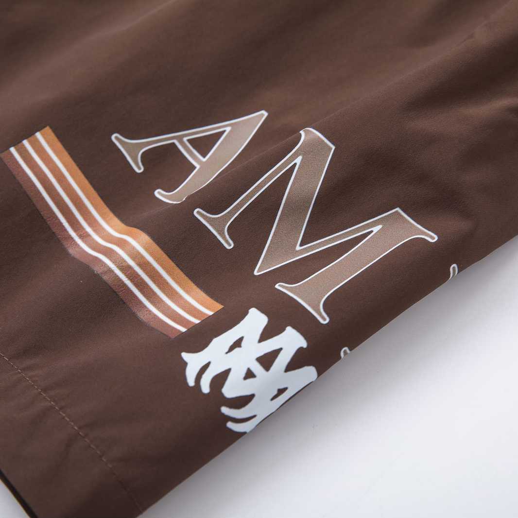 Amiri MA Gradient Bar Swim Trunks 'Brown' - FashionPlug