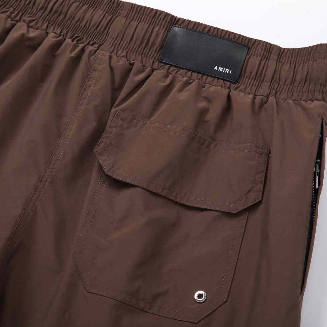Amiri MA Gradient Bar Swim Trunks 'Brown' - FashionPlug