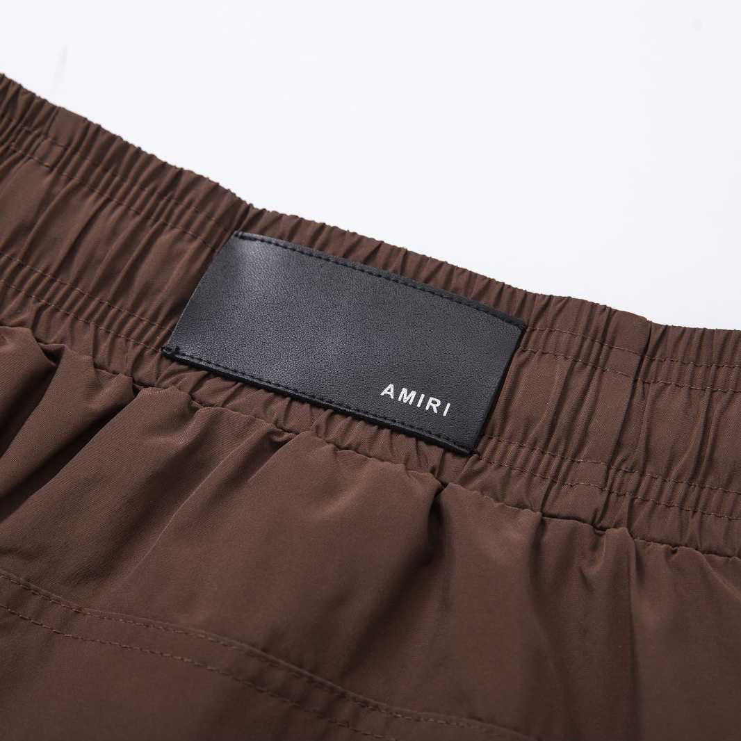 Amiri MA Gradient Bar Swim Trunks 'Brown' - FashionPlug