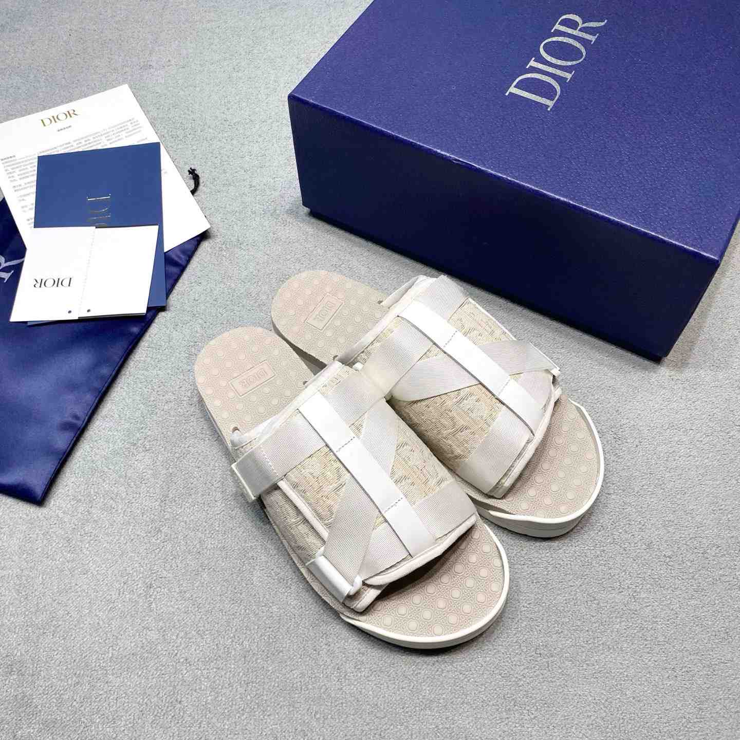 Dior Alpha Sandal 'Dior Oblique - Off-White' - FashionPlug