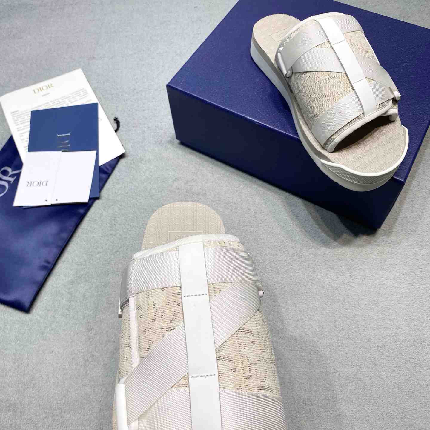 Dior Alpha Sandal 'Dior Oblique - Off-White' - FashionPlug