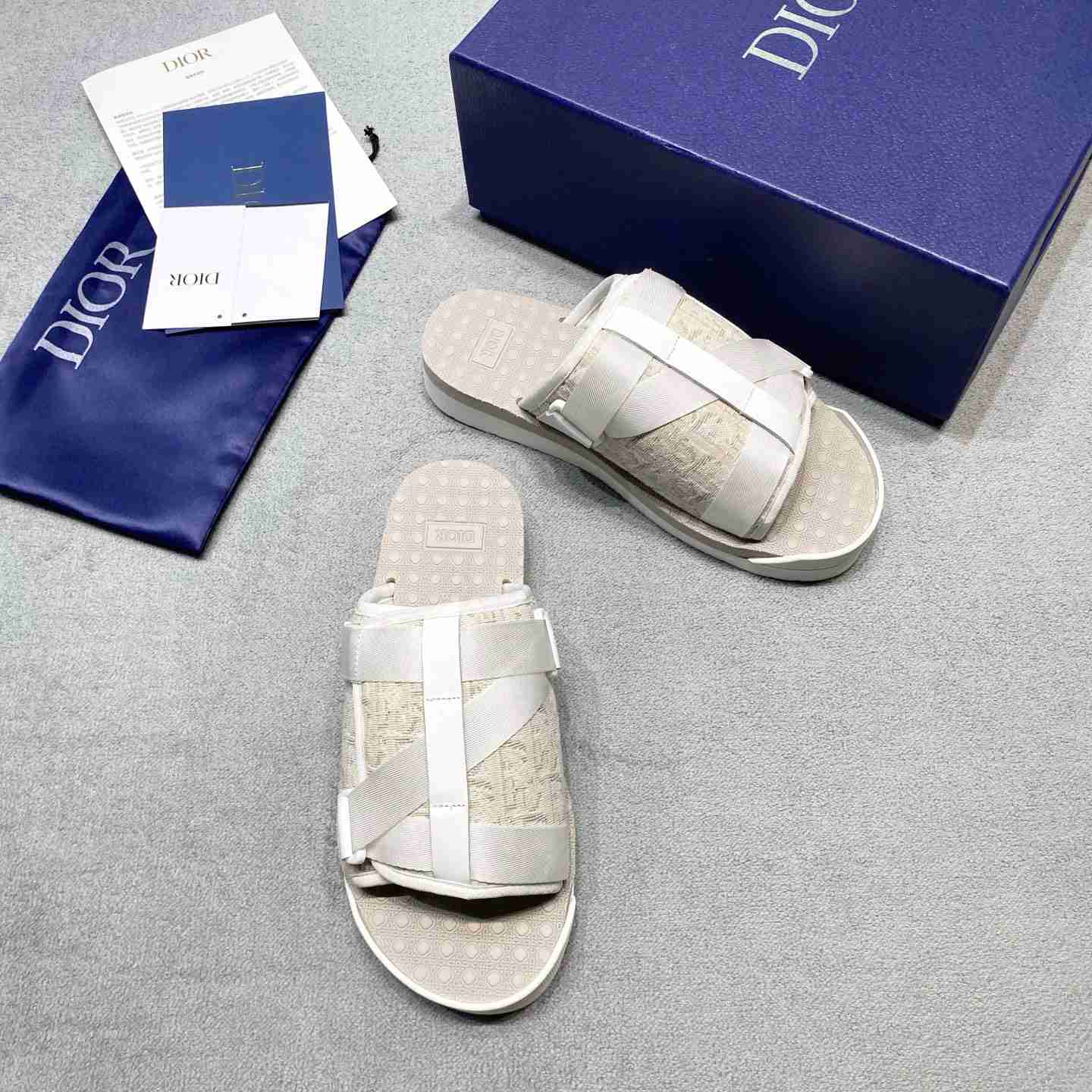 Dior Alpha Sandal 'Dior Oblique - Off-White' - FashionPlug