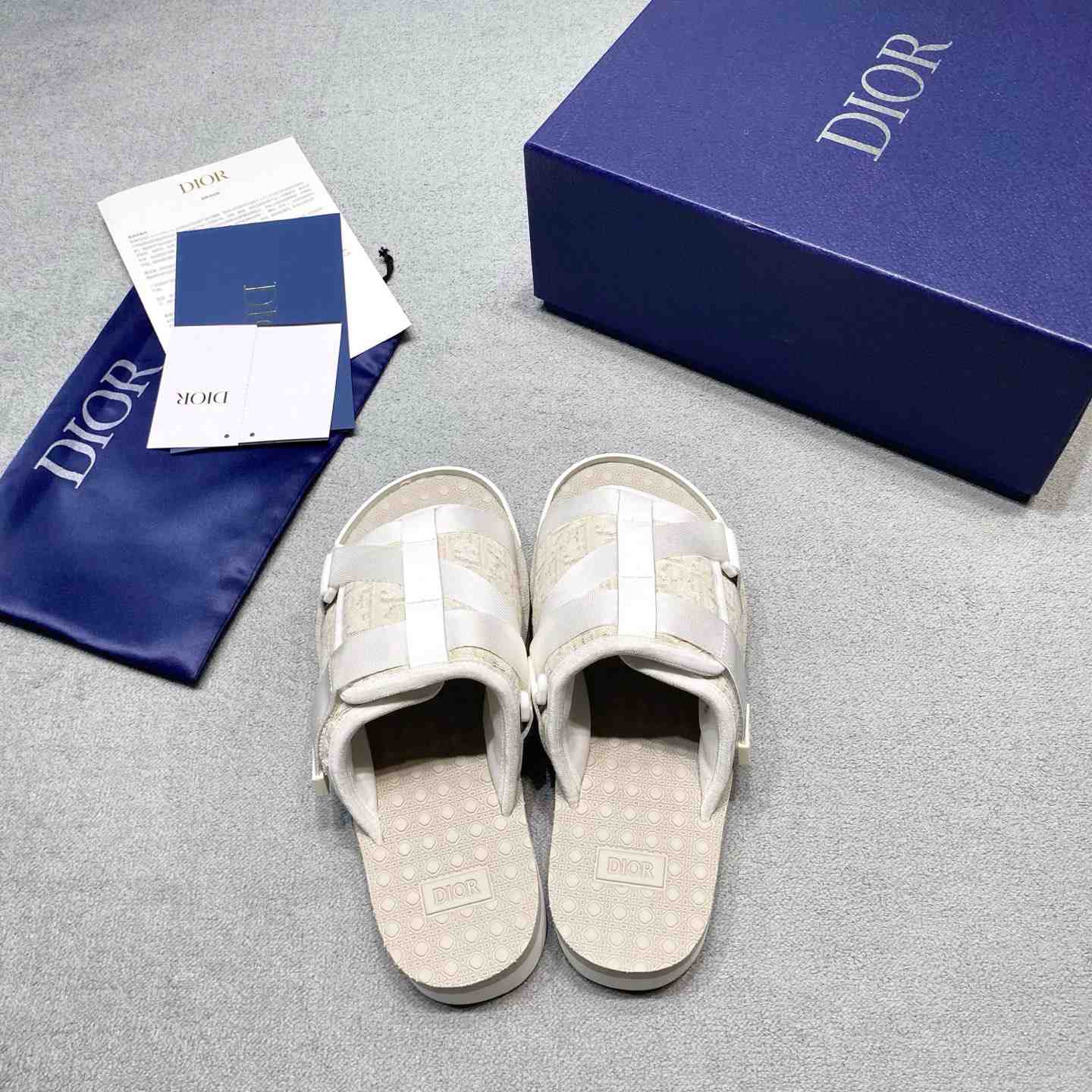 Dior Alpha Sandal 'Dior Oblique - Off-White' - FashionPlug